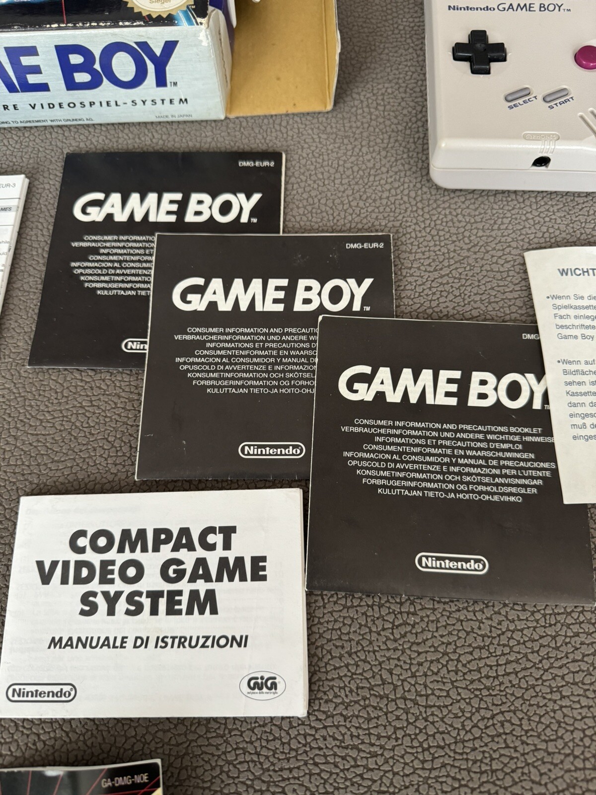 NINTENDO GAME BOY CLASSIC 1989 – 1a EDIZIONE! – GIG ITALIA IMPORT GER – COMPLETO