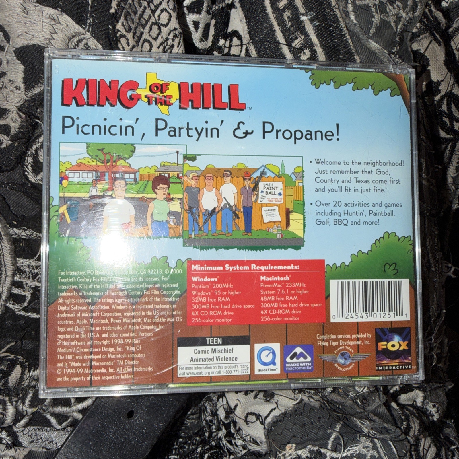 King of the Hill game (Windows/Mac, 2000) w/ Manual COMPLETE RARE Tested & Works