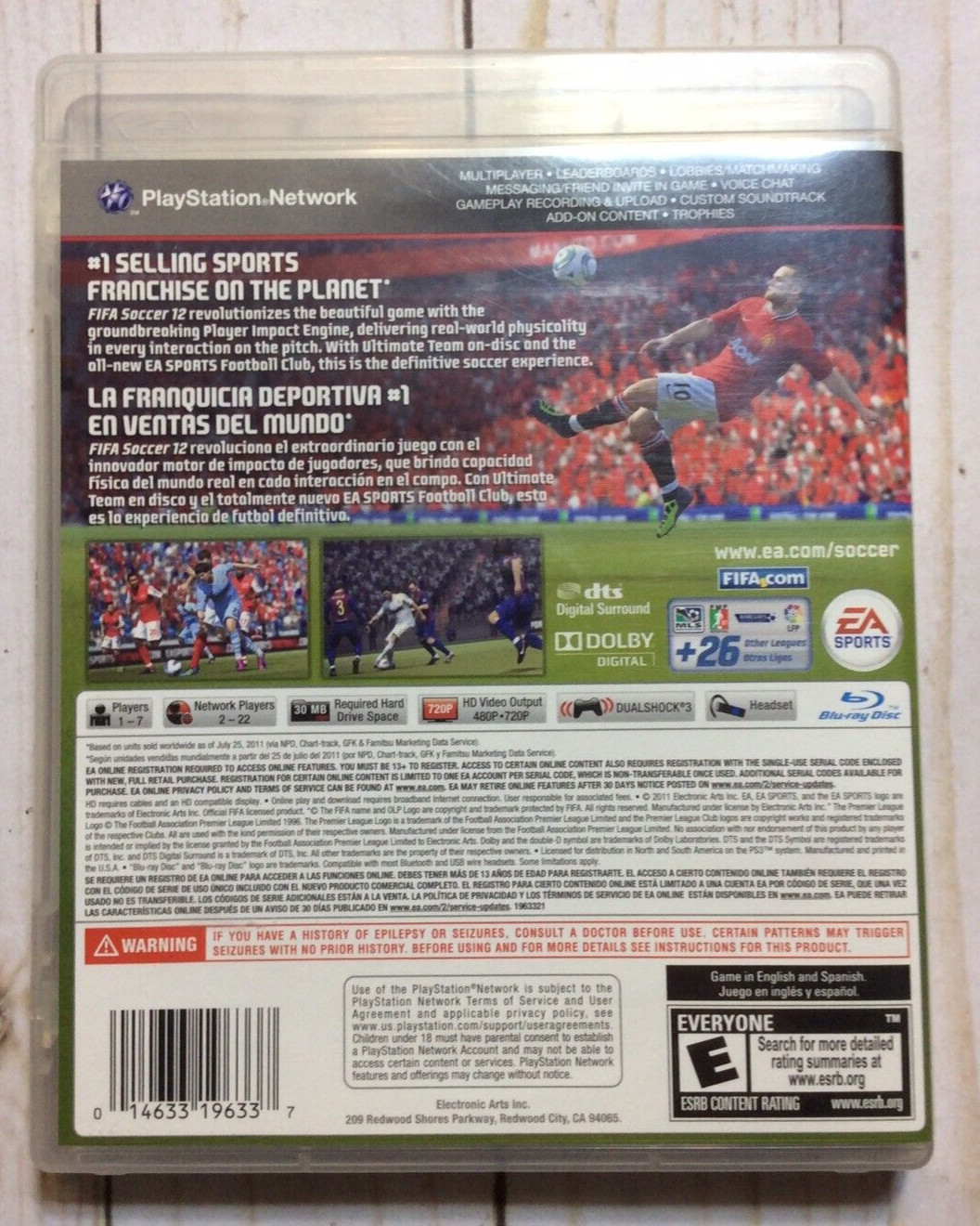 FIFA Soccer 12 (Sony PlayStation 3, 2011 PS3) Complete CIB