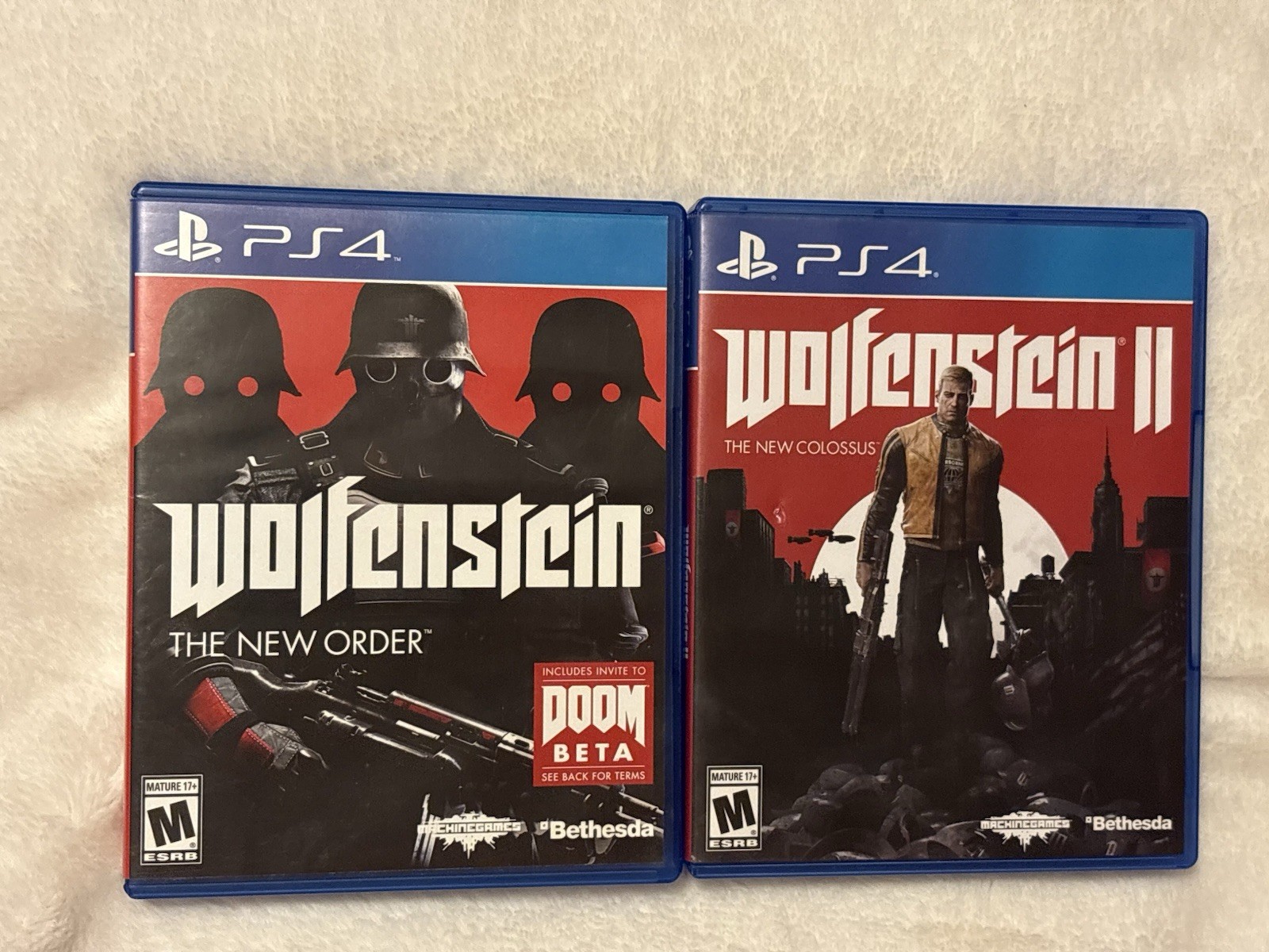Wolfenstein II: The New Colossus & The New Order PS4 2 Game Bundle Lot CIB
