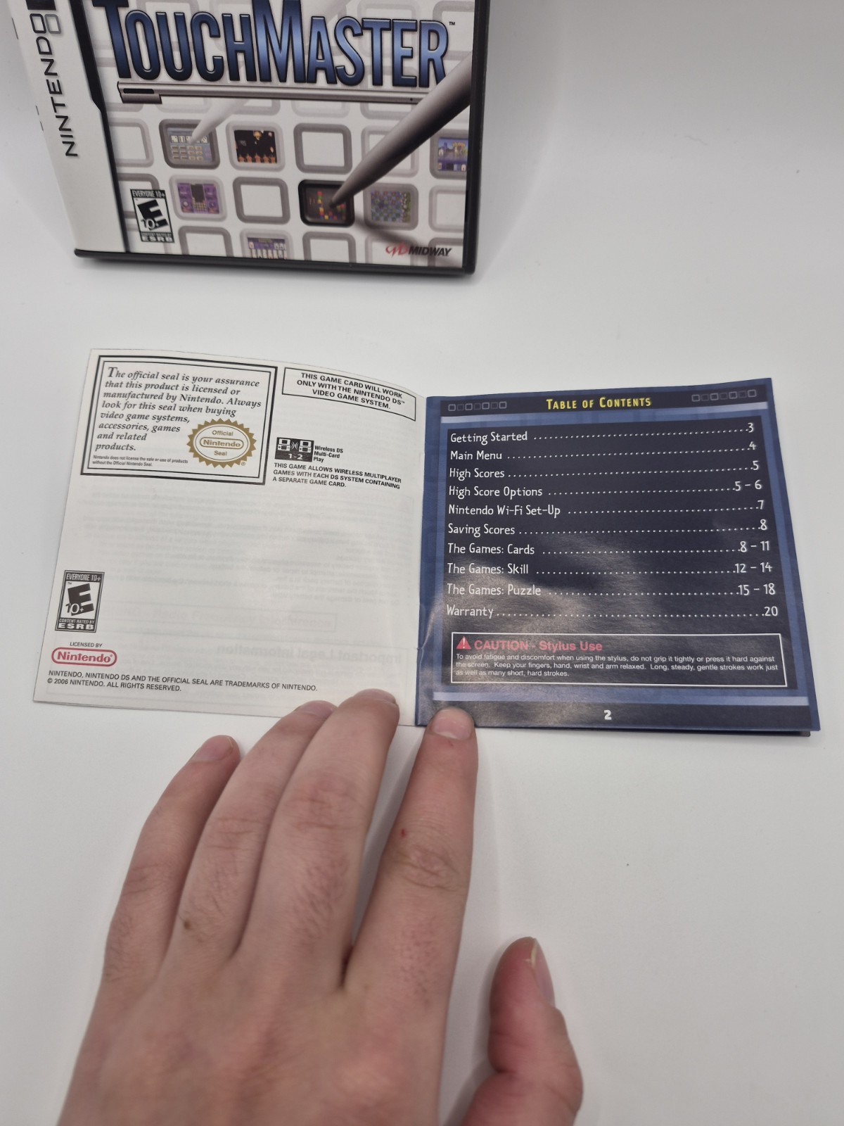 TouchMaster (Nintendo DS, 2007) Complete Tested Mint Retro Authentic 3DS CIB 2DS