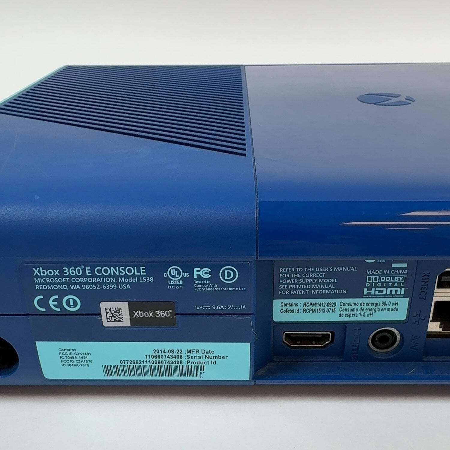 Microsoft Xbox 360 E 500GB COD Special Edition Console Gaming System Blue 1538