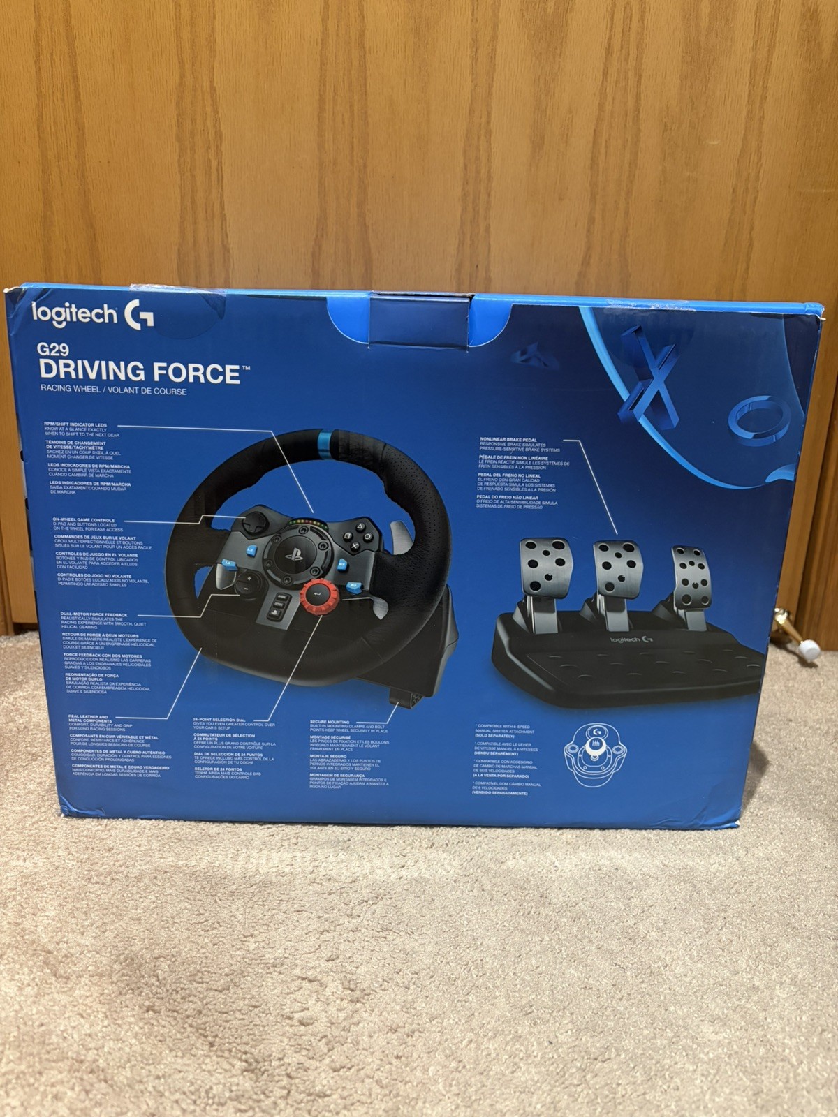 Logitech Driving Force G29 Gaming Racing Wheel With Pedals For PS4 PS3