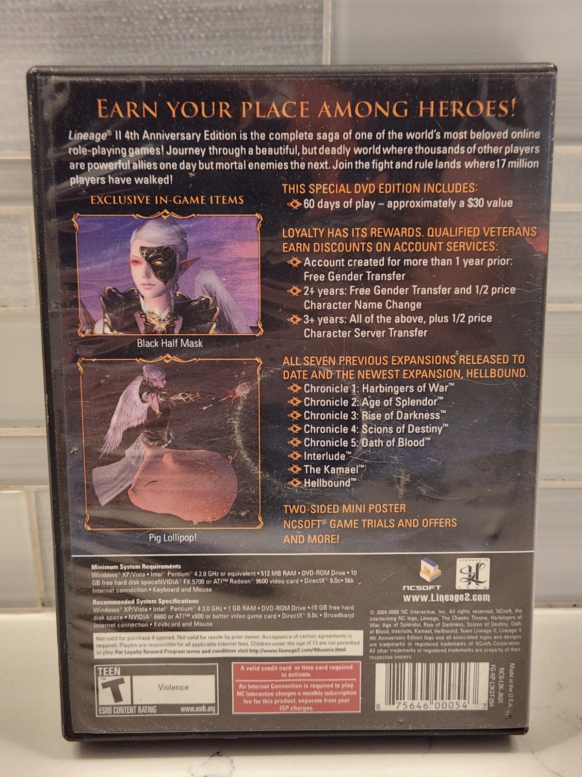 Lineage 2 The Chaotic Throne 4th Anniversary Edition Game + Oren + Dark Conquest