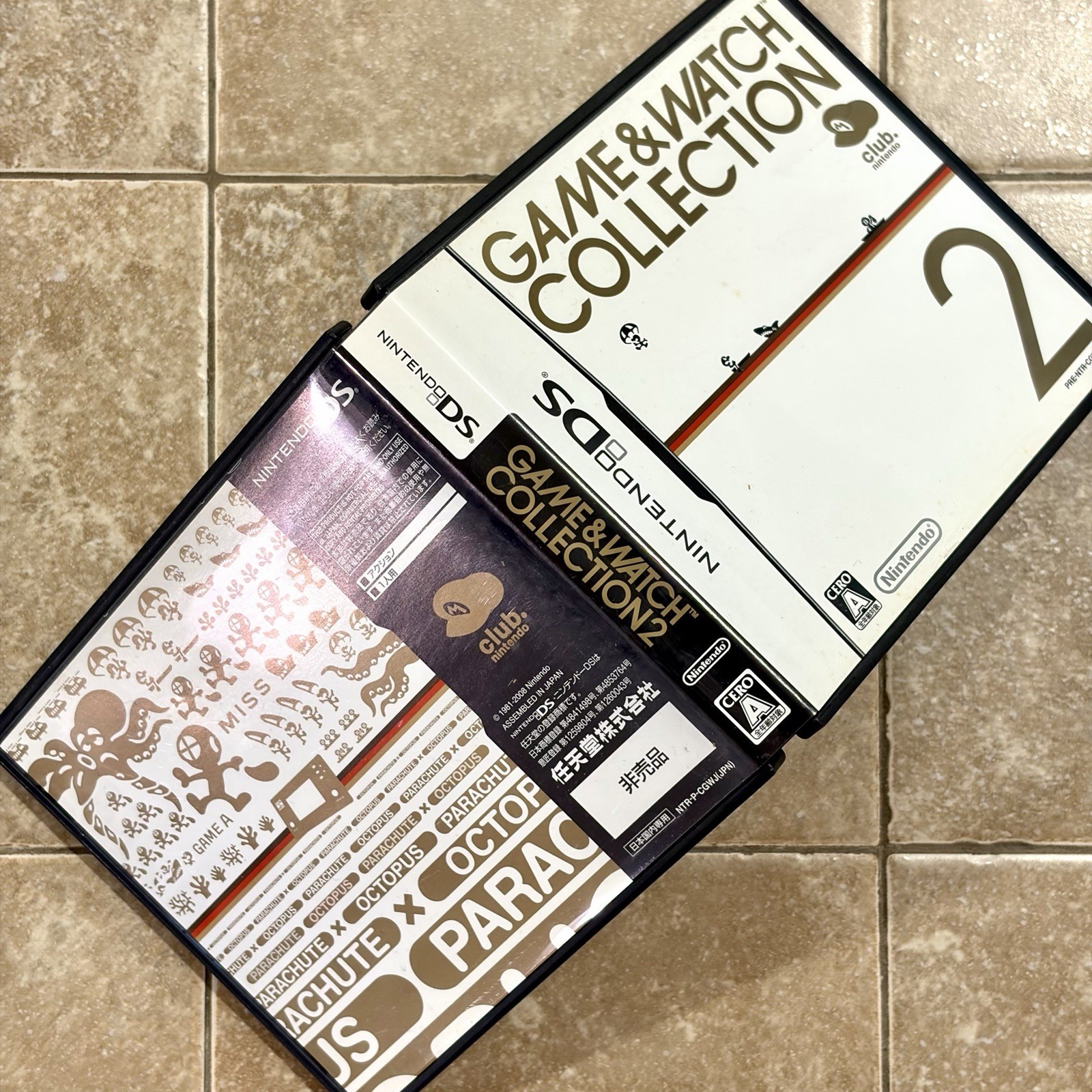 Game and Watch Collection 1 & 2 Set! Club Nintendo DS Boxed W/Manual Japan Game