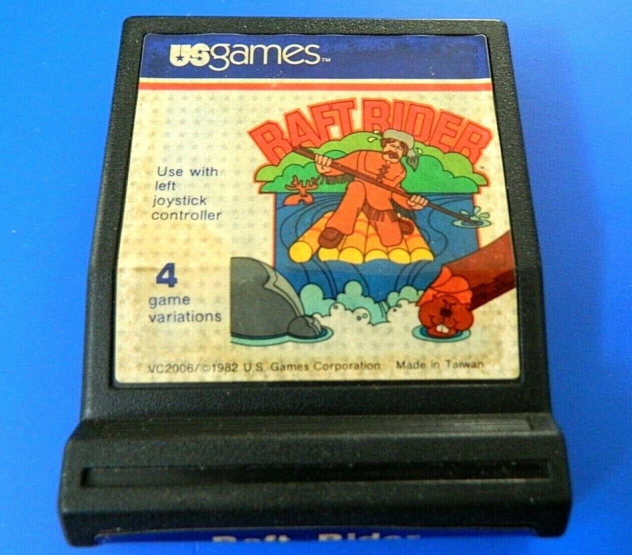 RAFT RIDER US Games Atari 2600 Game Cartridge Tested Cleaned vintage 1982 Vnt
