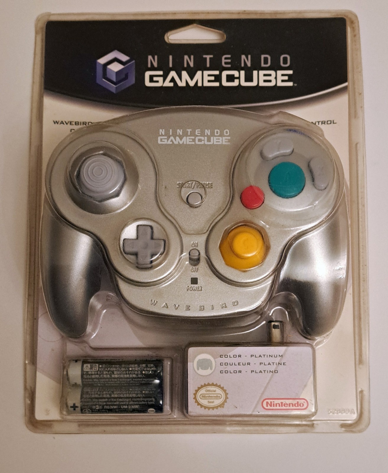 Nintendo Gamecube WAVEBIRD Wireless Controller PLATINUM Genuine Factory Sealed