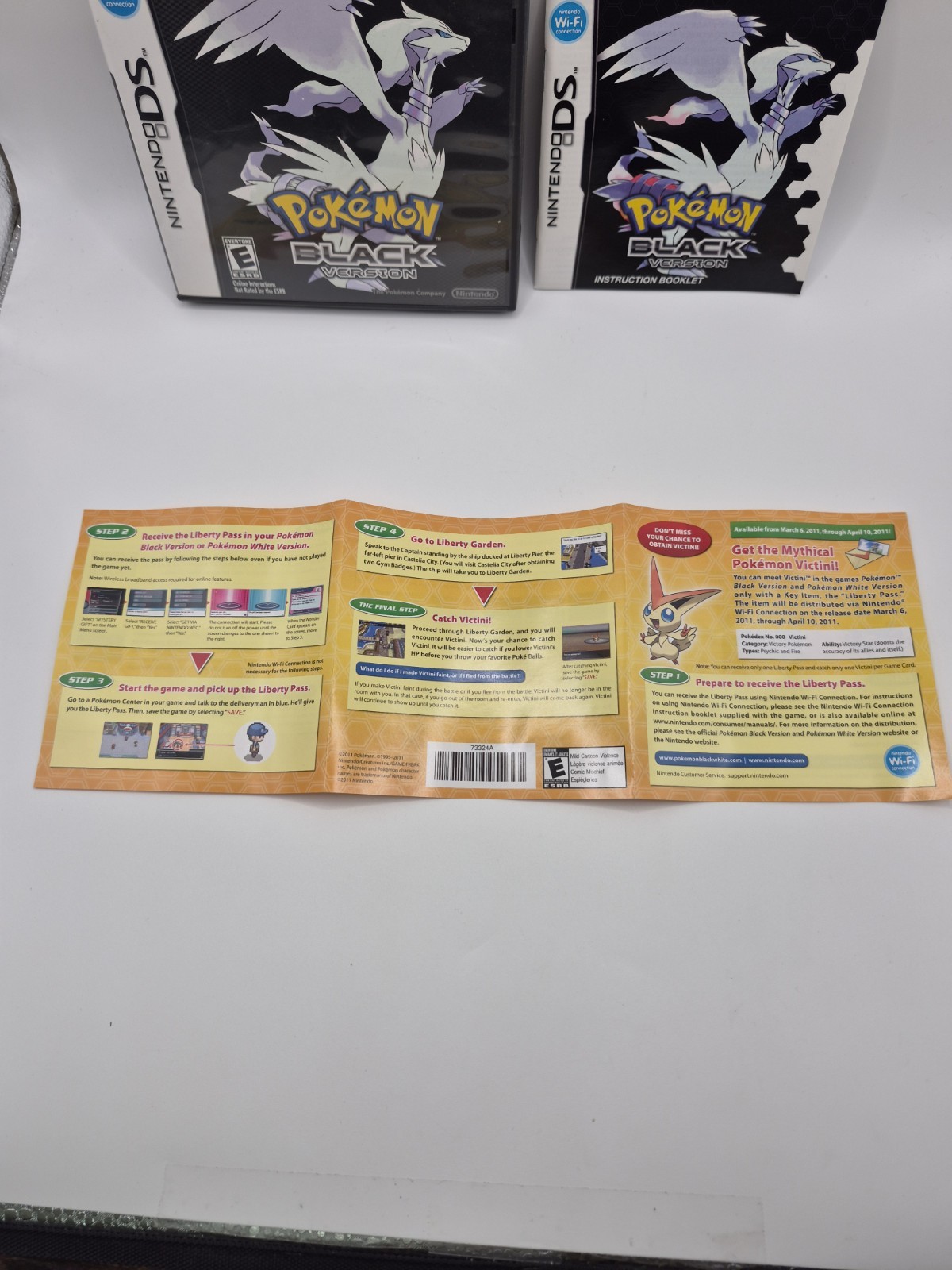 Pokemon: Black Version Authentic (Nintendo DS 2011) CIB Tested Authentic Insert