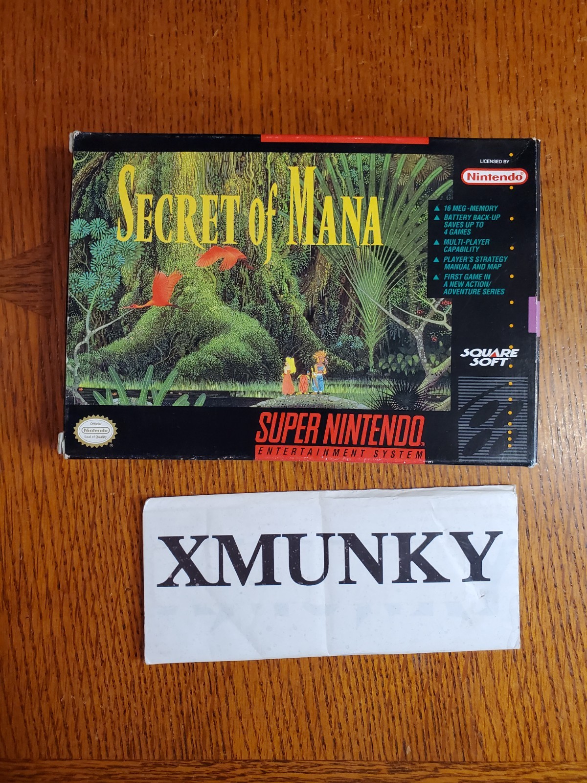 Secret Of Mana SNES Original Box Only Manual And Map