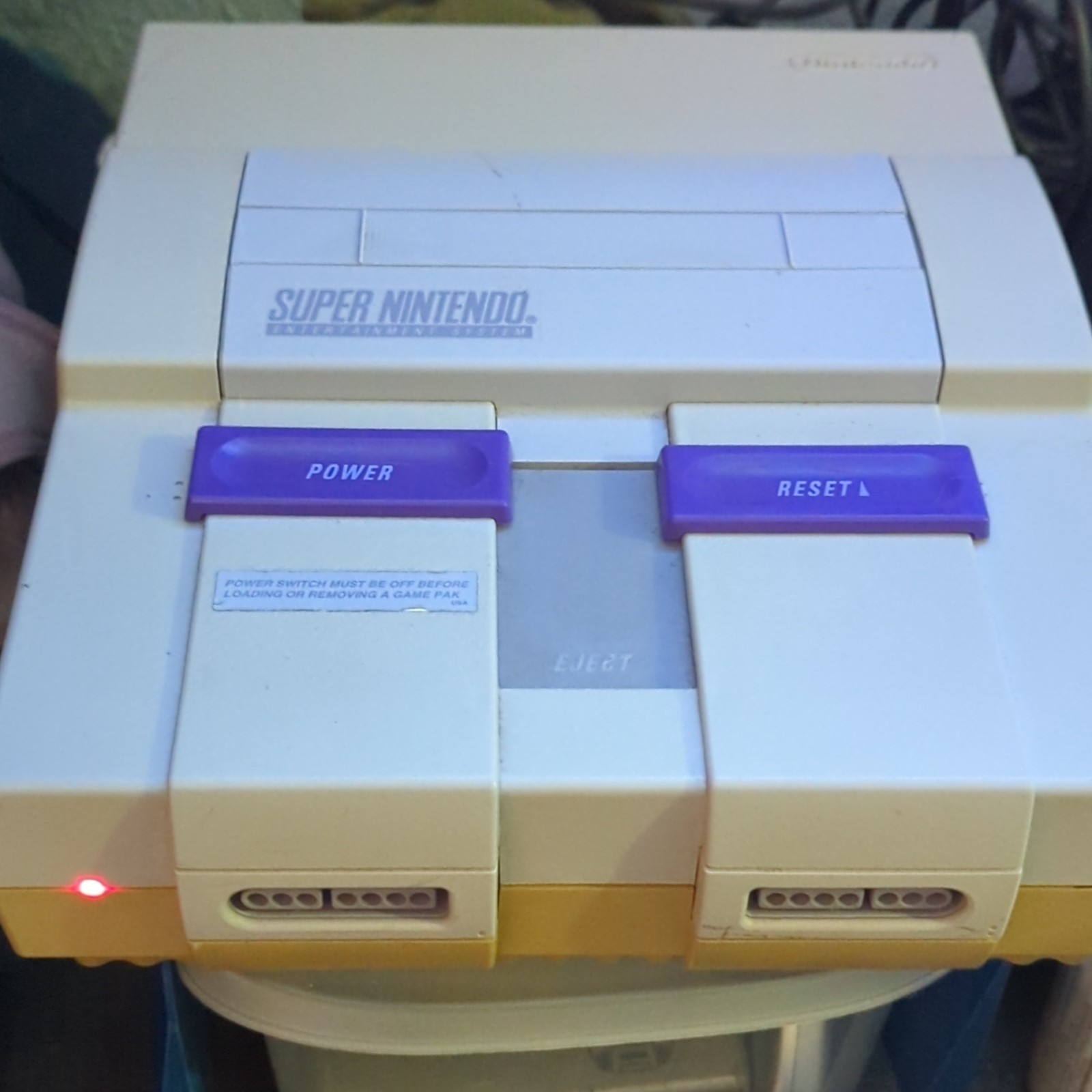 Nintendo Super NES Control Deck SNES Console SNS-001 Gray w/ AC Adapter