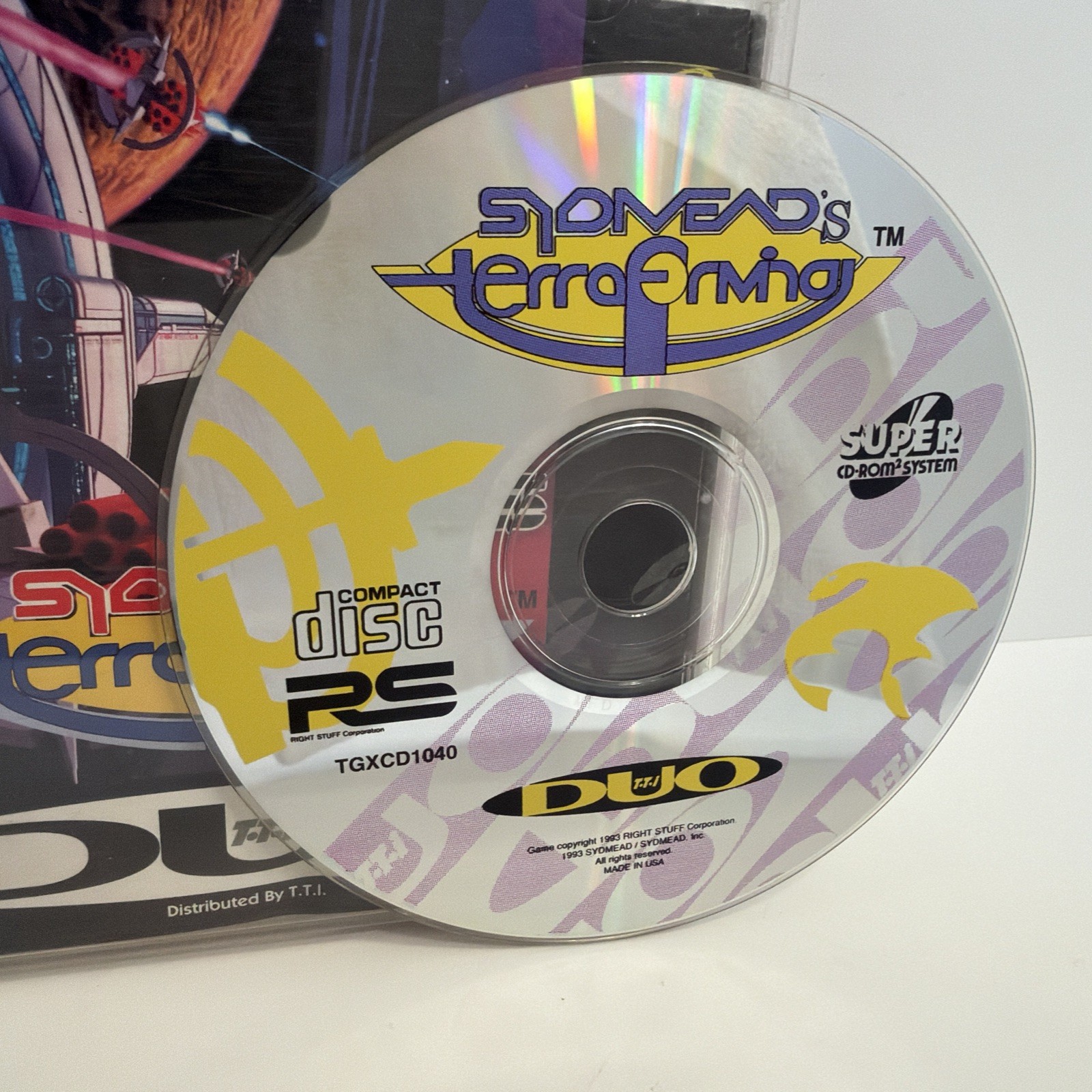 Syd Mead’s Terraforming TurboGrafx-16 CD Turbo Duo Tested Complete CIB