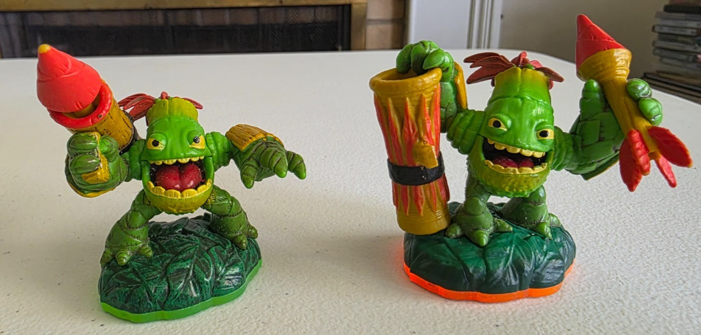 Skylanders Lot of 2 Zook Series 1 and 2 Activision Figurines
