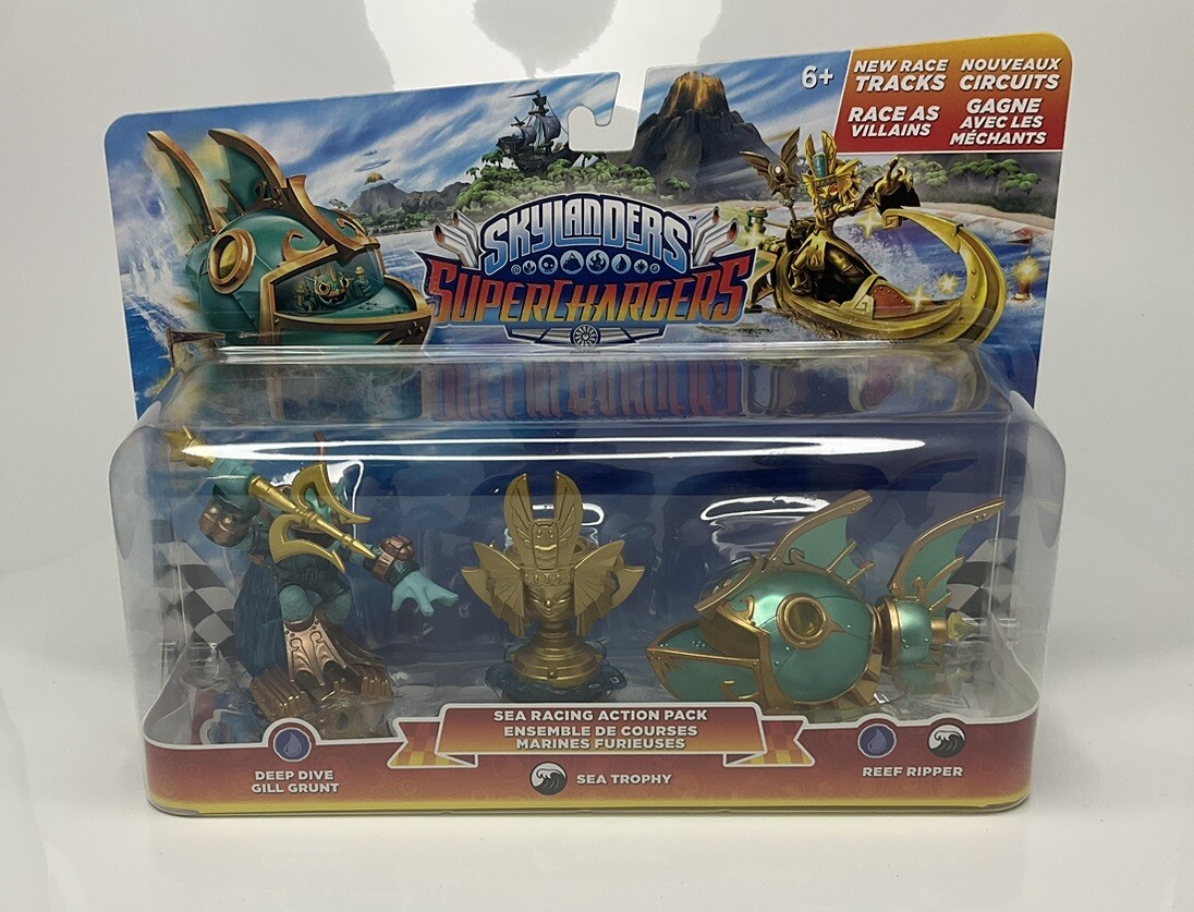 NEW Skylanders SuperChargers Deep Dive Gill Grunt Sea Trophy Reef Ripper