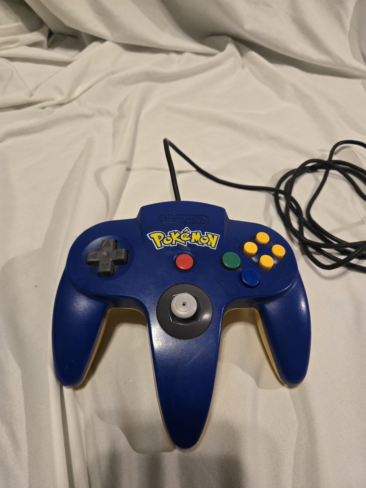 Nintendo 64 Pokemon Edition N64 Controller Blue & Yellow GOOD Rare