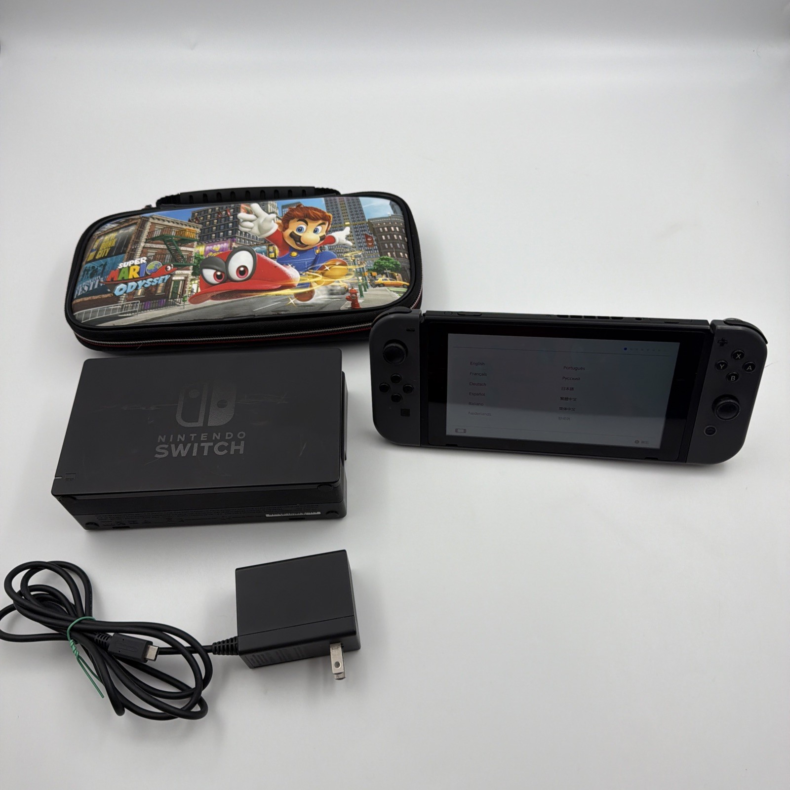 Nintendo Switch Console HAC-001 With Travel Case, Dock, & Charger Free Shipping