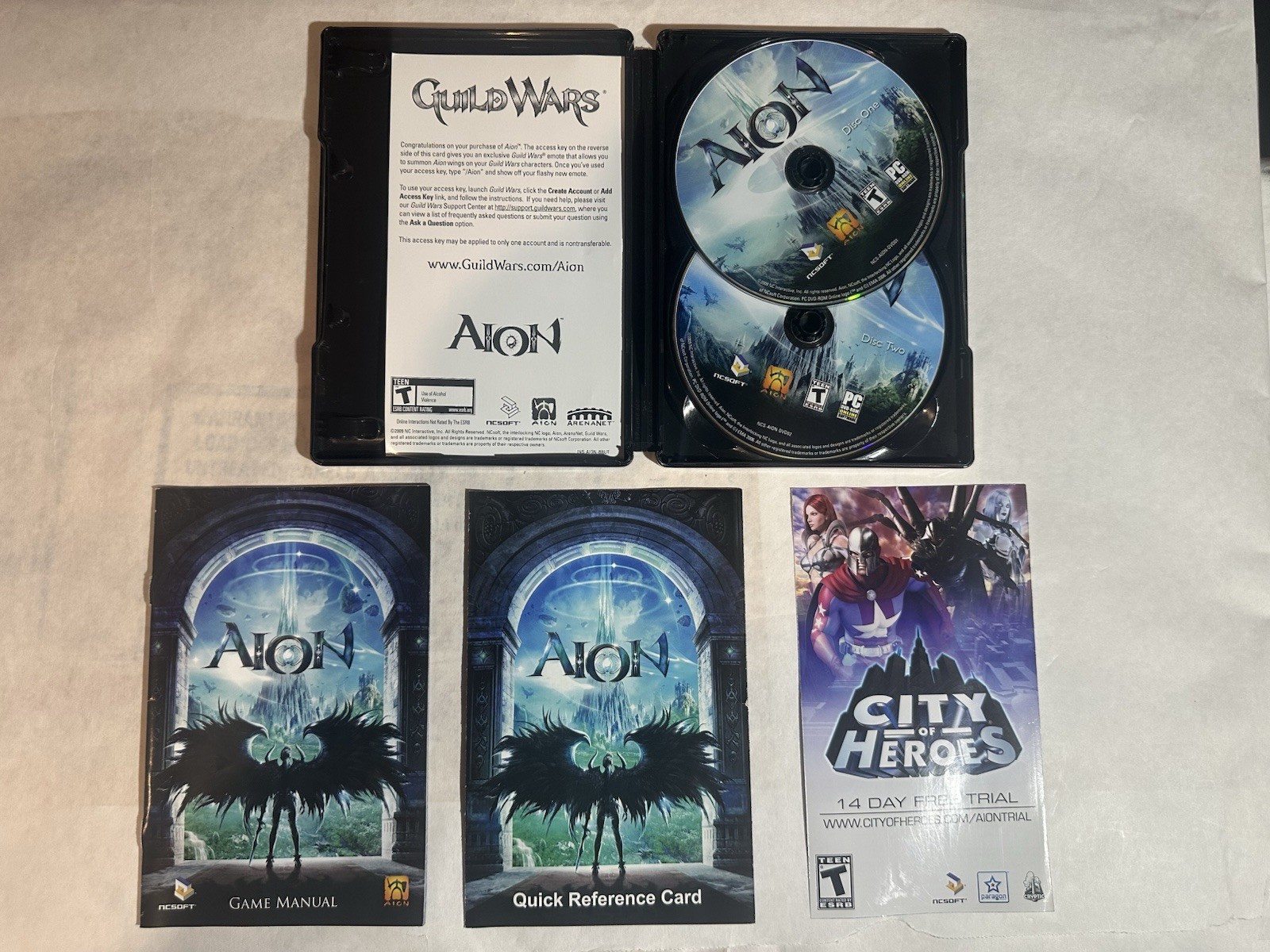 Aion: Tower of Eternity Steelbook Edition, 2009, PC CD-ROM, Very Good Complete