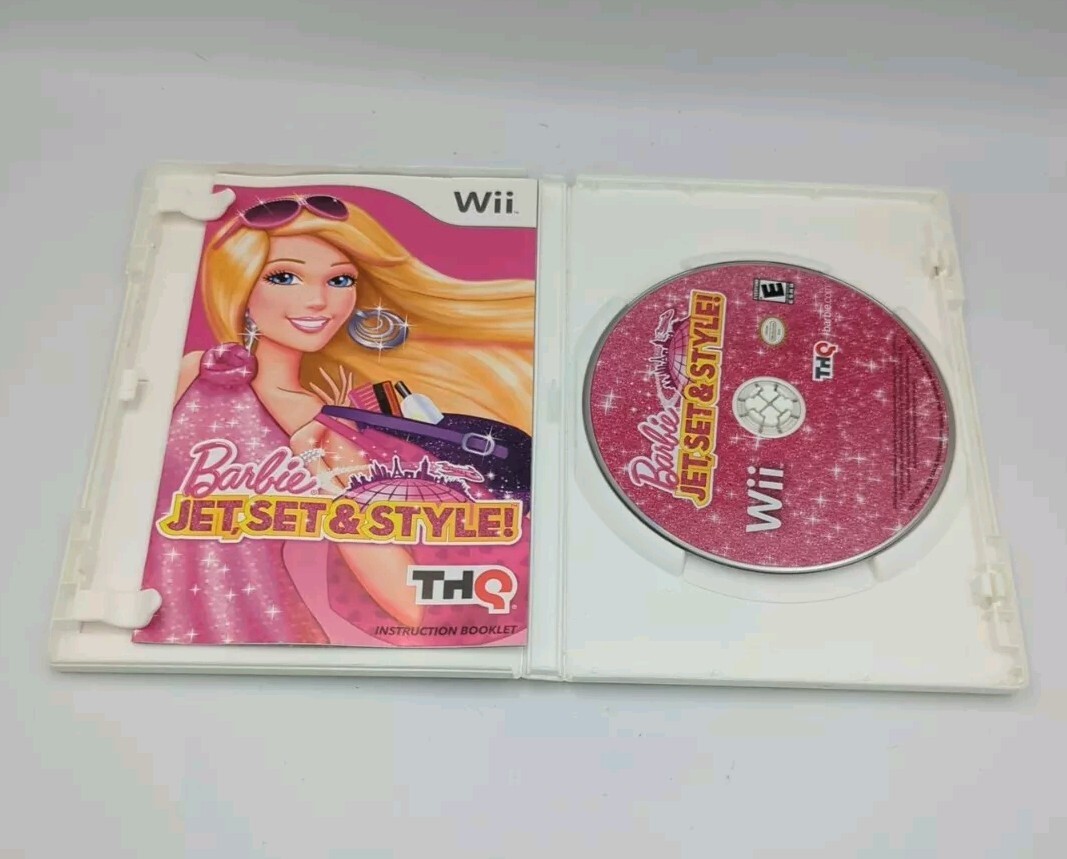 Barbie: Jet, Set & Style (Nintendo Wii, 2011) CIB W/ Manual