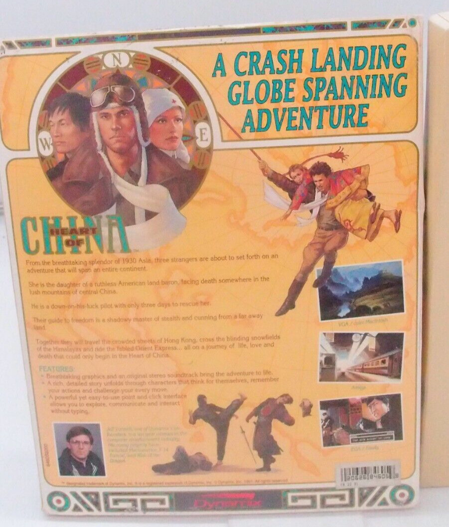 Heart of China (PC, 1991) Big Box 5.25″ Disks