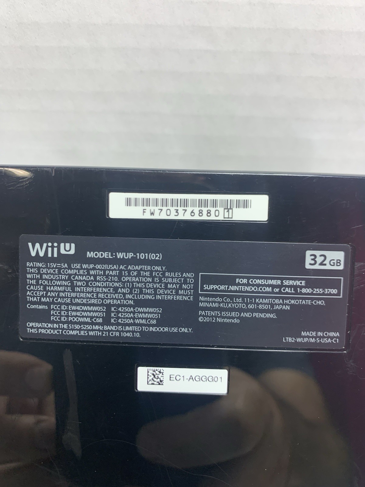 🔥Nintendo Wii U 32GB Black Console with Gamepad and Cables Complete Set & Game
