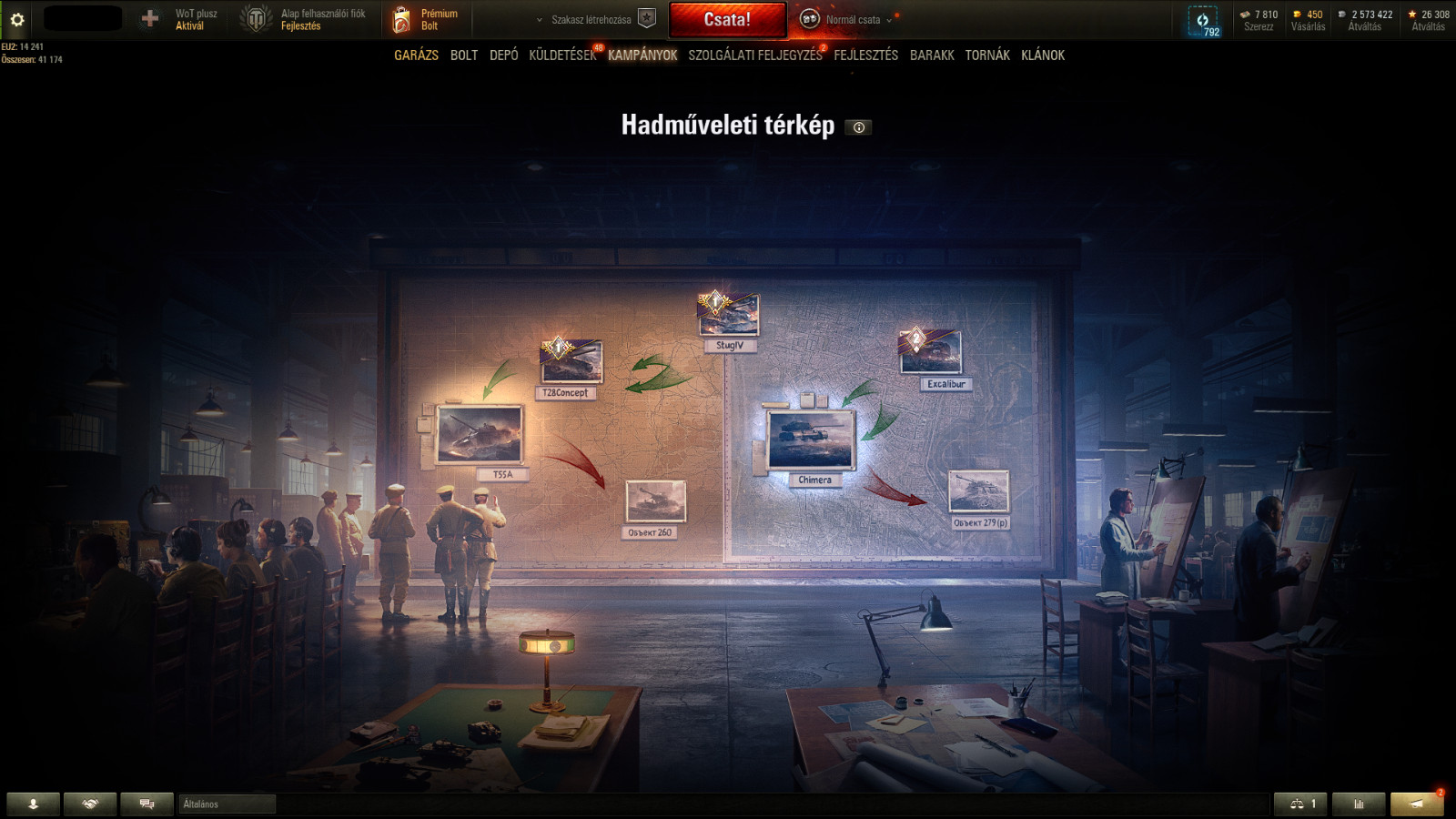 WOT account with A LOT OF CONSUMABLES, Tier 10-9-8 tanks, and premiums! – EU!