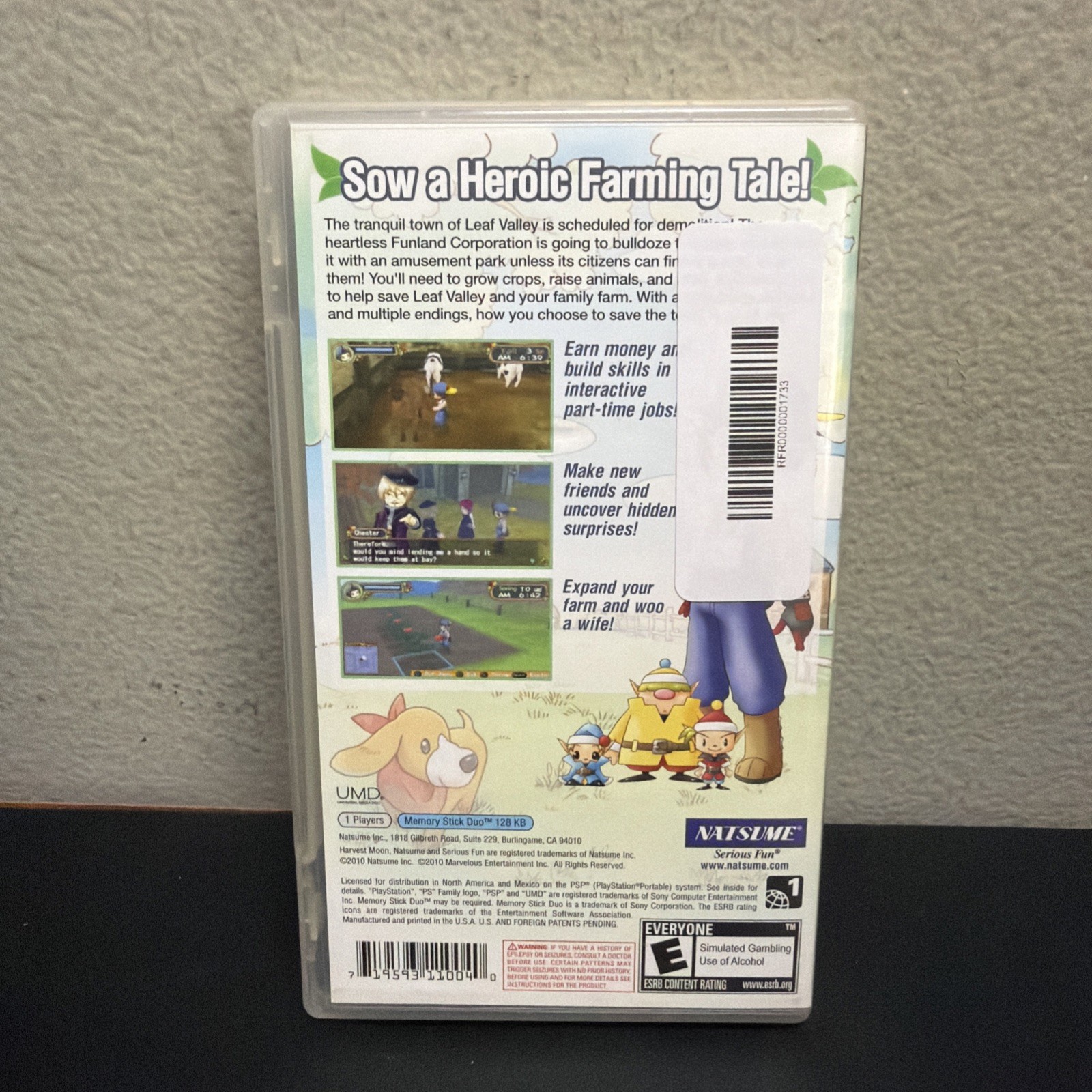 Harvest Moon Hero Of Leaf Valley PSP Complete FREE SHIPPING