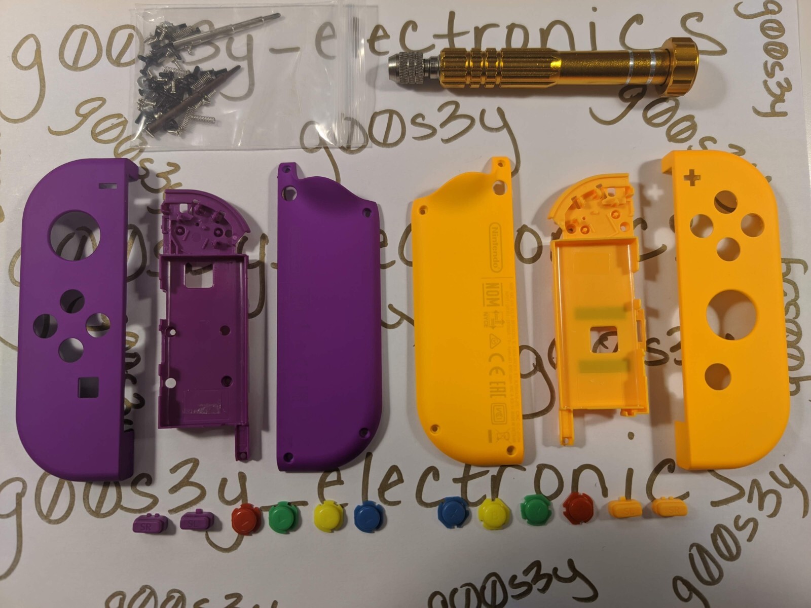 Genuine Nintendo Purple (L) & Orange (R) Joy Con Shells CHOOSE YOUR OPTIONS