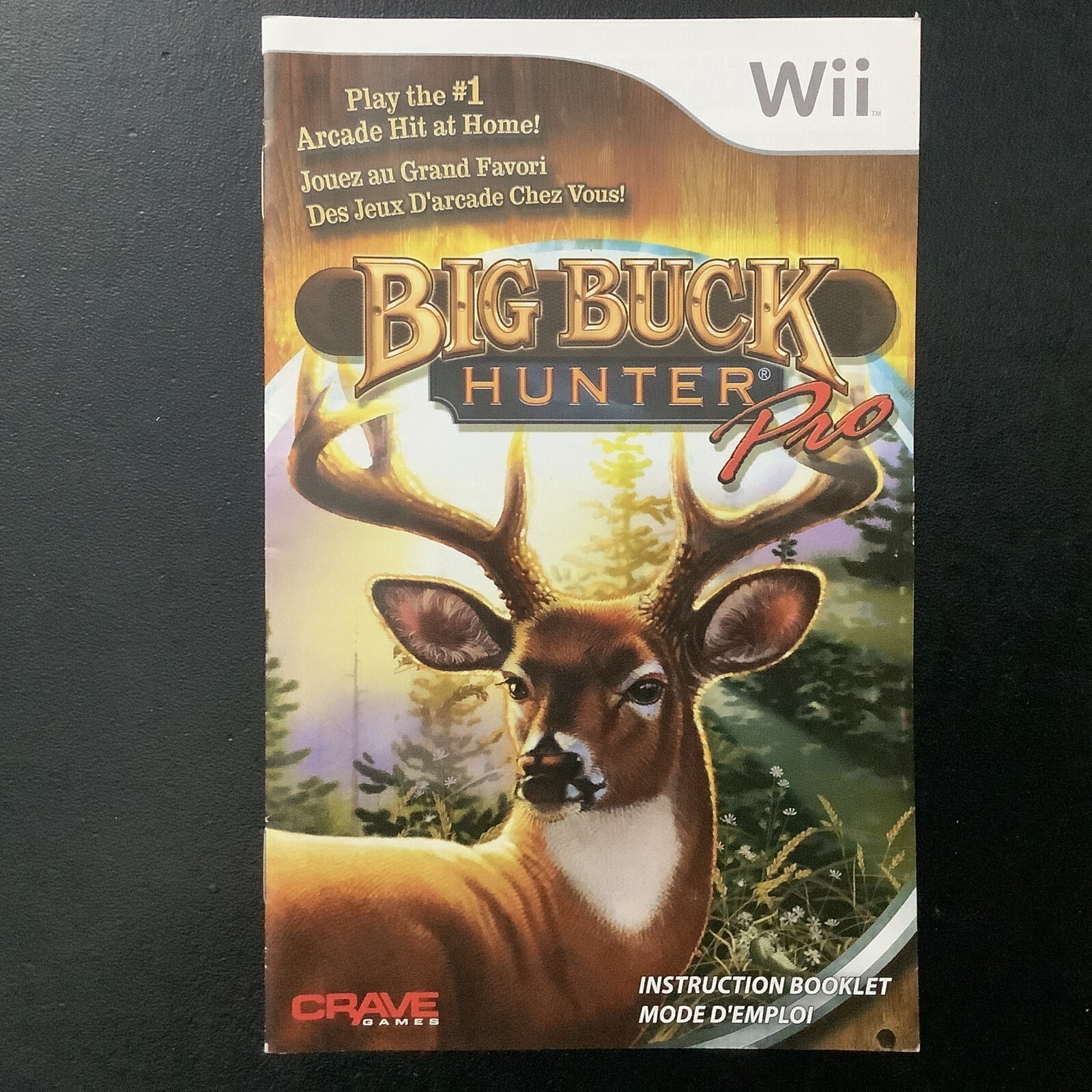 Big Buck Hunter Pro Nintendo Wii Instruction Manual Only