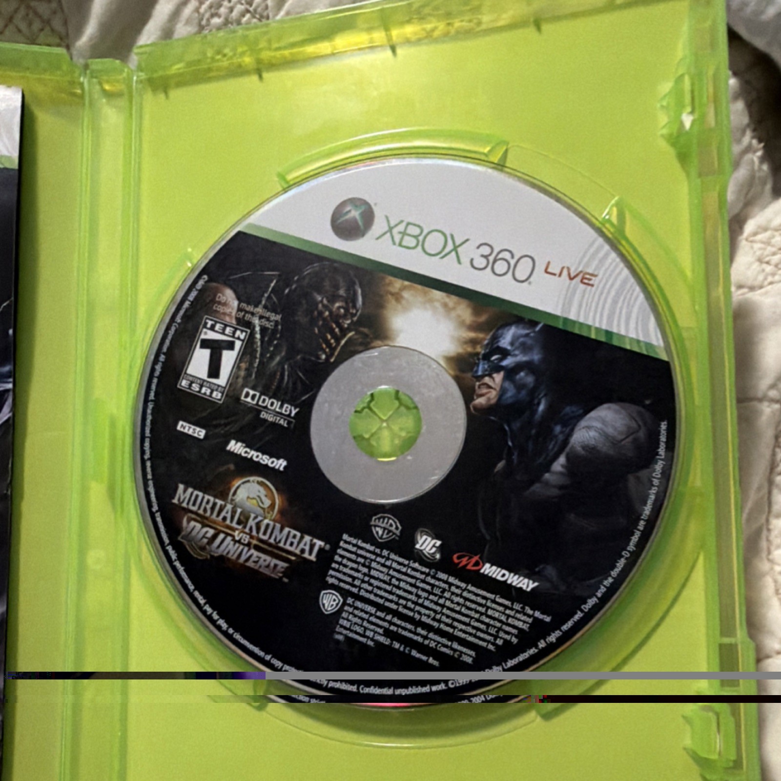 Mortal Kombat vs. DC Universe Xbox 360 Multiplayer Manual Online Playability