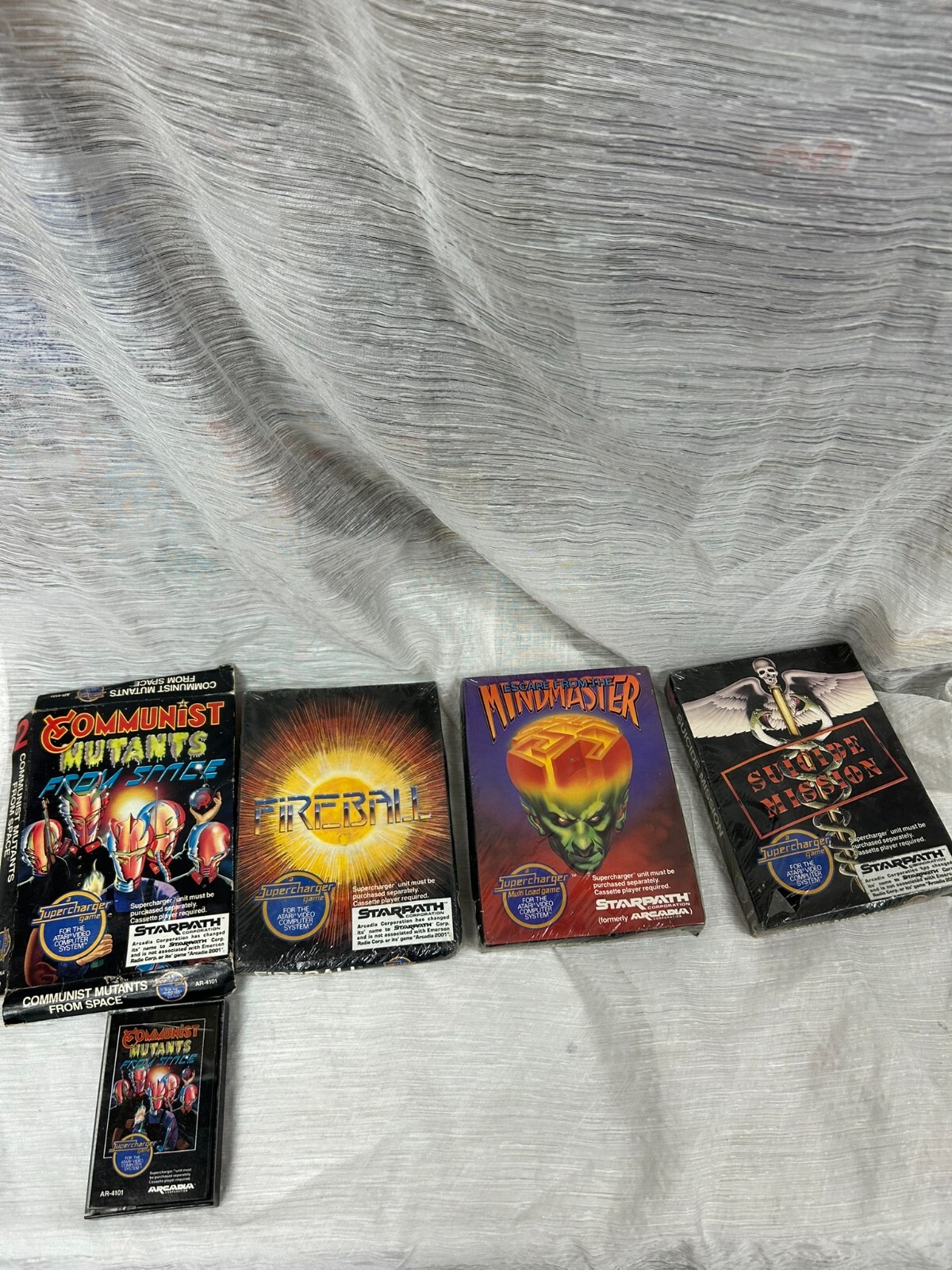 Atari Video Supercharger Games 3 Sealed Suicide Mission Fireball Mindmaster