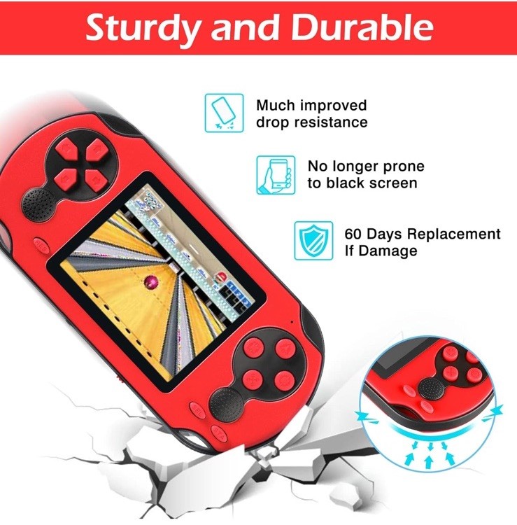 Handheld Game Console for Kids Adults, 3.0” Large Screen Preloaded 230