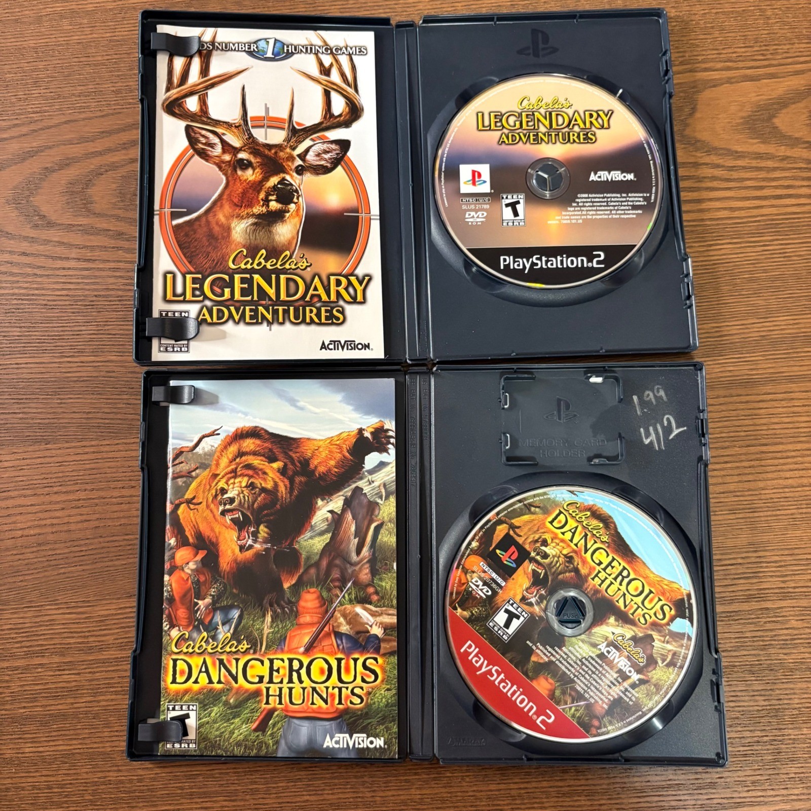Cabela’s Hunting Games PlayStation 2 PS2 Bundle N/A Multicolor Good 2-Game Lot