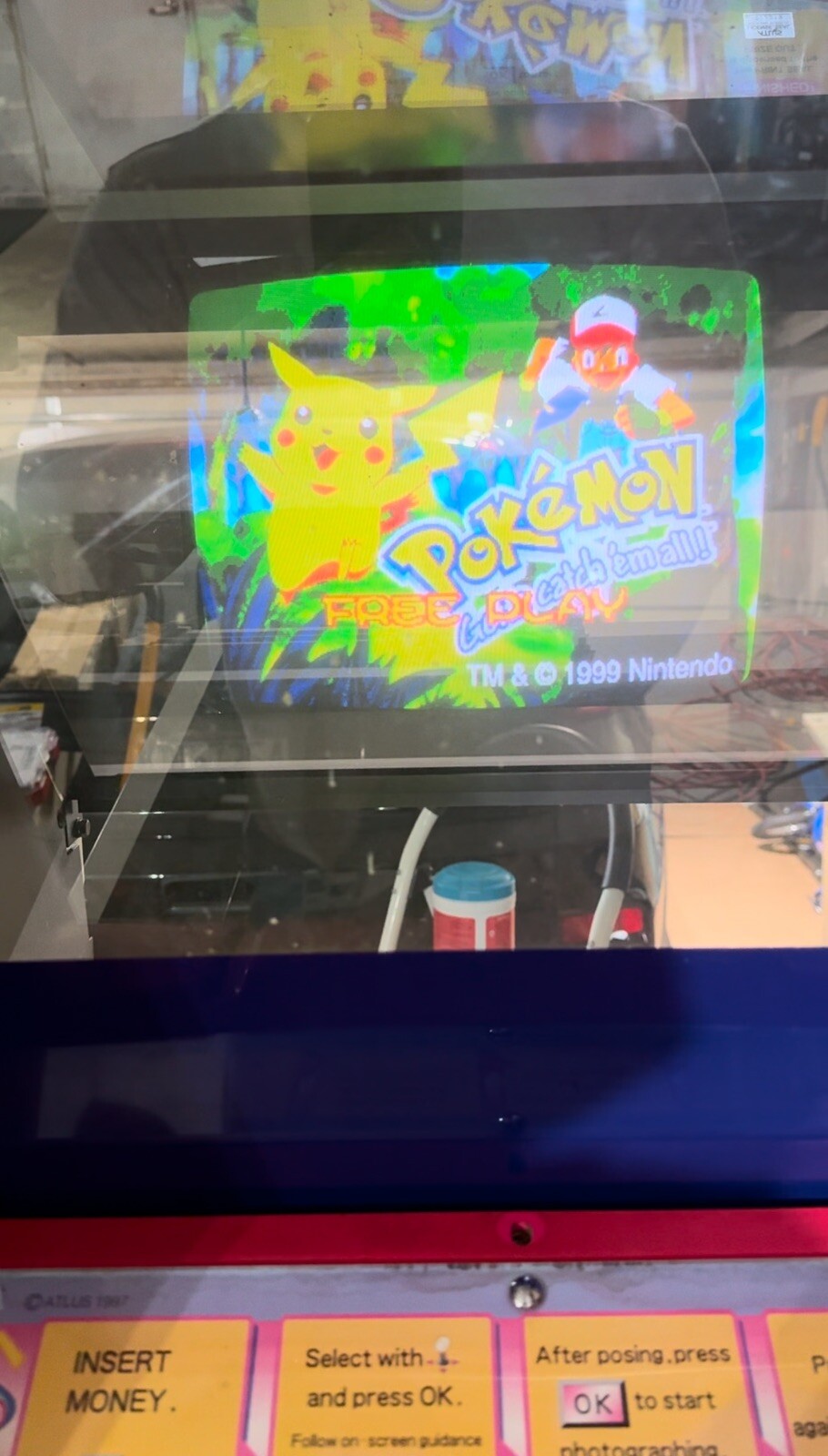 Vintage Pokemon – Altus / SEGA Print Club 2 Arcade Photo Booth – Before Snap