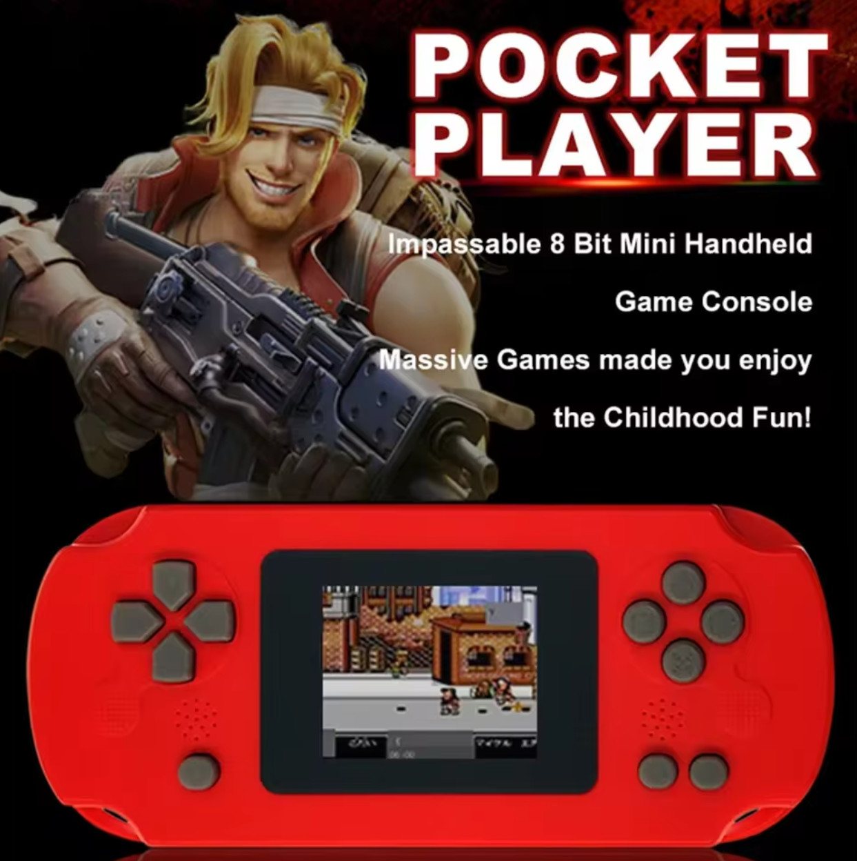 GAMINJA GC31 Retro Mini Handheld Video Game Console Portable TFT Color Screen