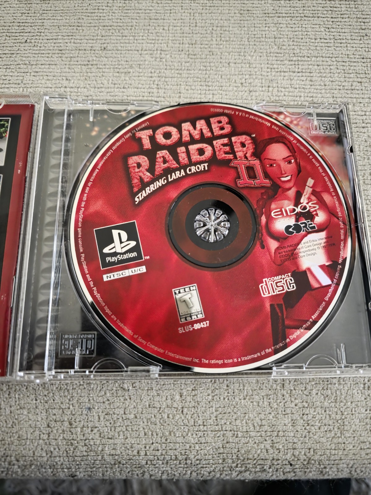 TOMB RAIDER II SONY PS1 1998 BLACK LABEL TESTED WORKING! CIB W/REGISTRATION CARD