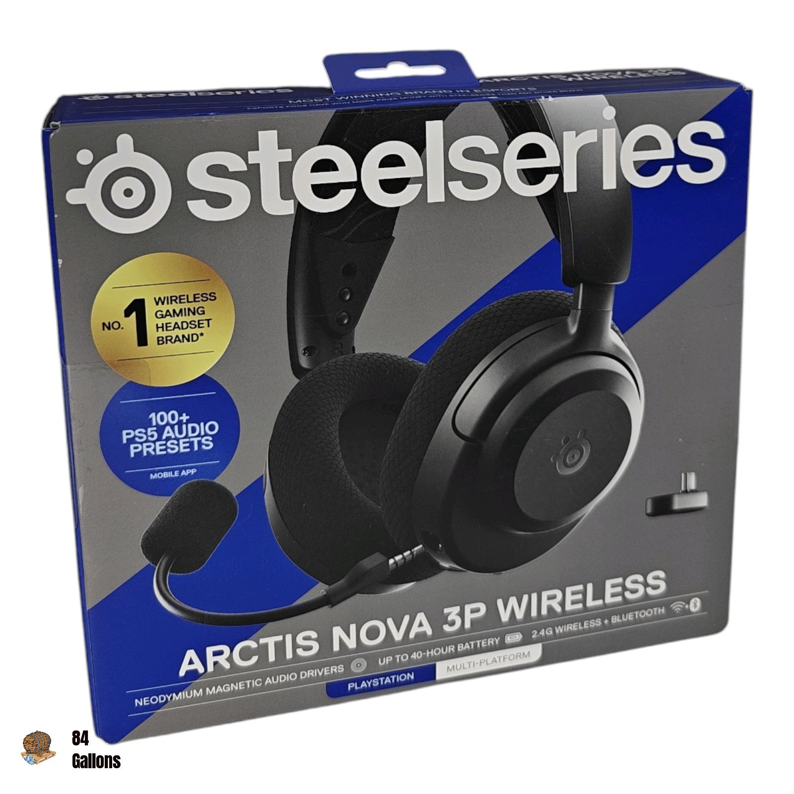 SteelSeries Arctis Nova 3P Wireless Gaming Headset – PS5 / PC / Switch – Black –