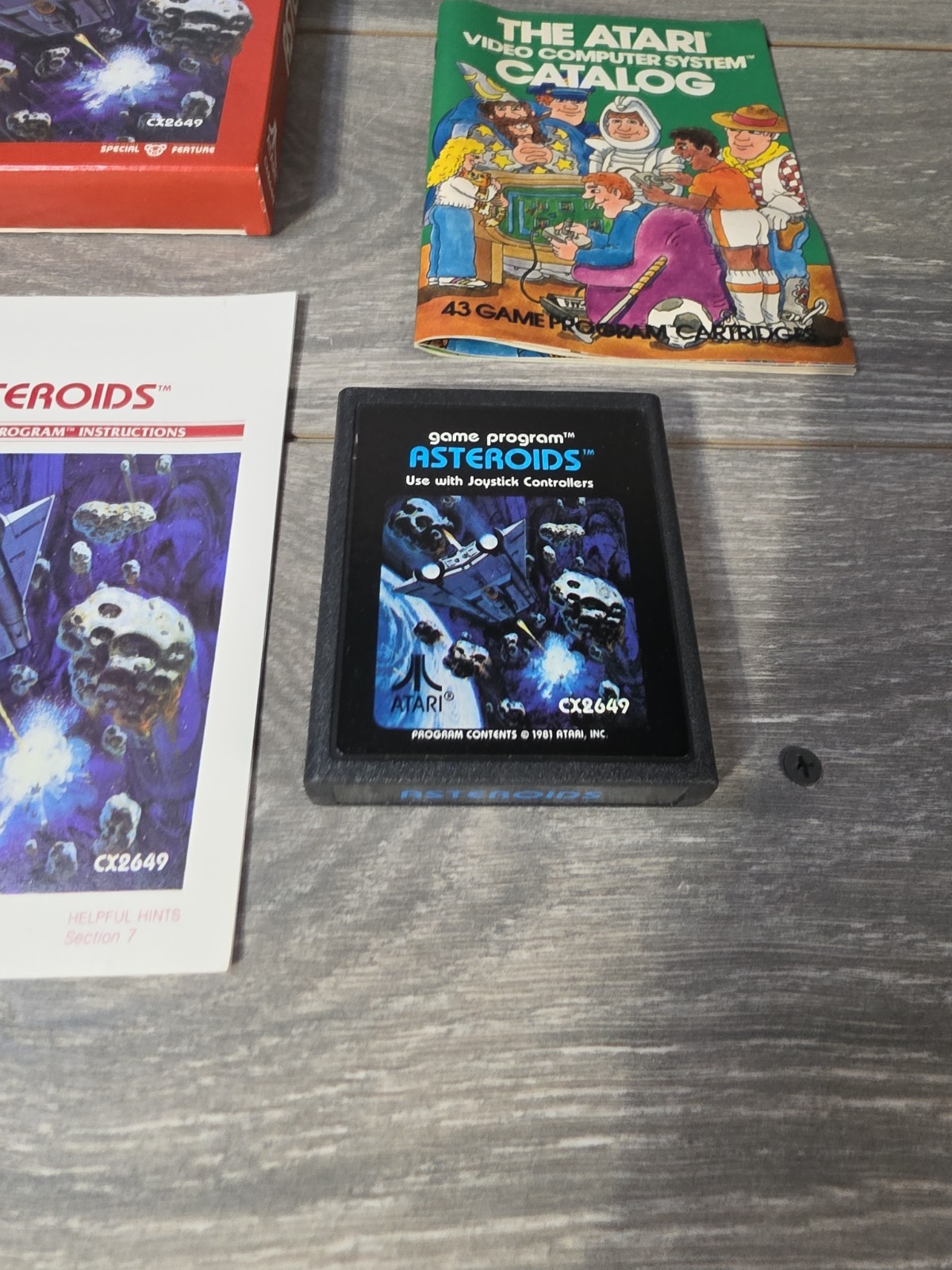 Asteroids (Atari 2600, 1981) w/ Box Manual Tested CIB Complete In Box- [Tested]