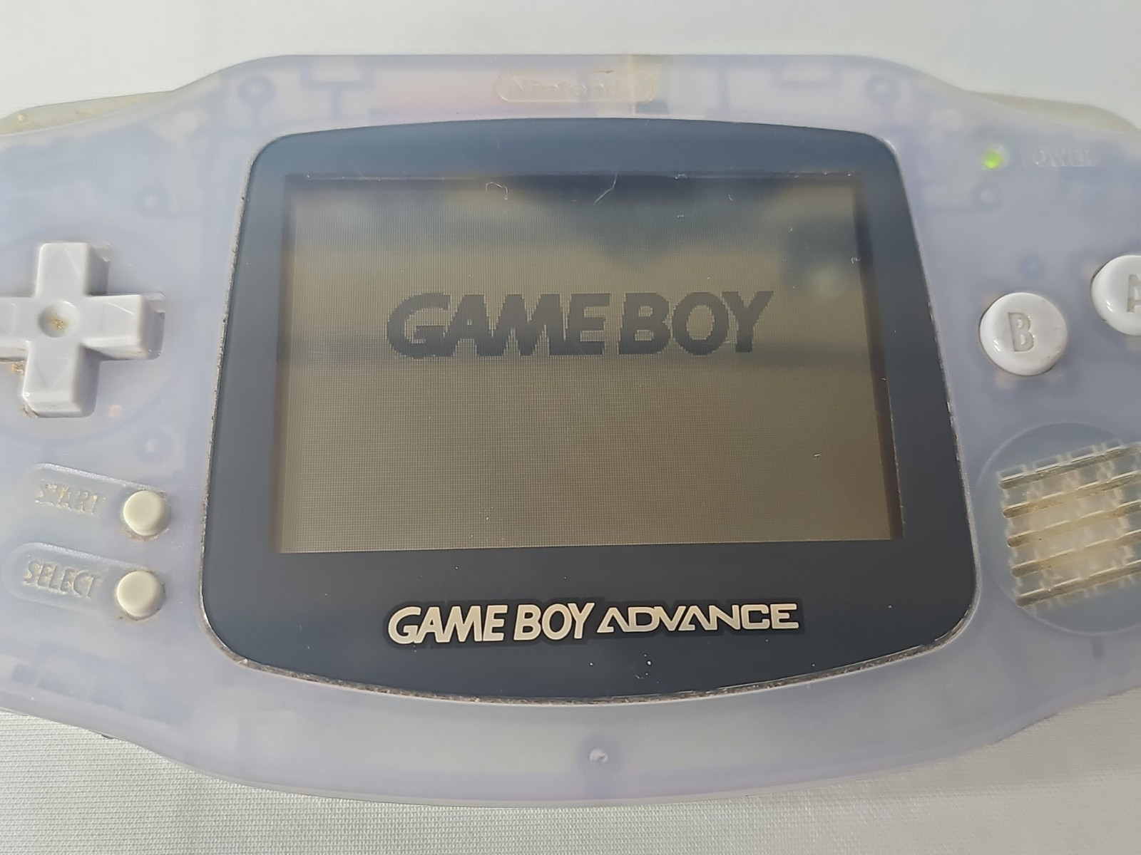 Nintendo Game Boy Advance Handheld Gaming Console Clear Glacier Gray | AGB-001