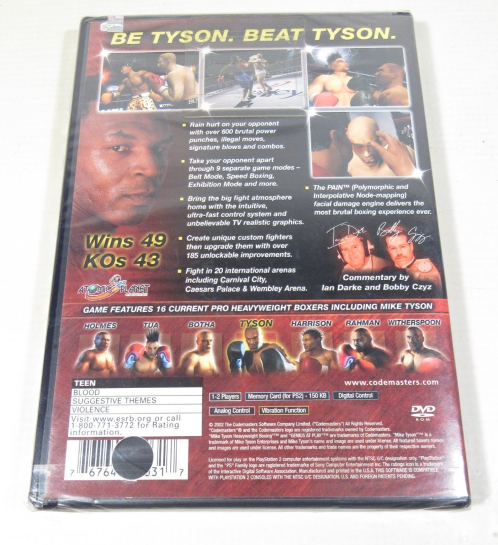 Mike Tyson Heavyweight Boxing (Sony PlayStation 2), UPC Punch, Factory Sealed