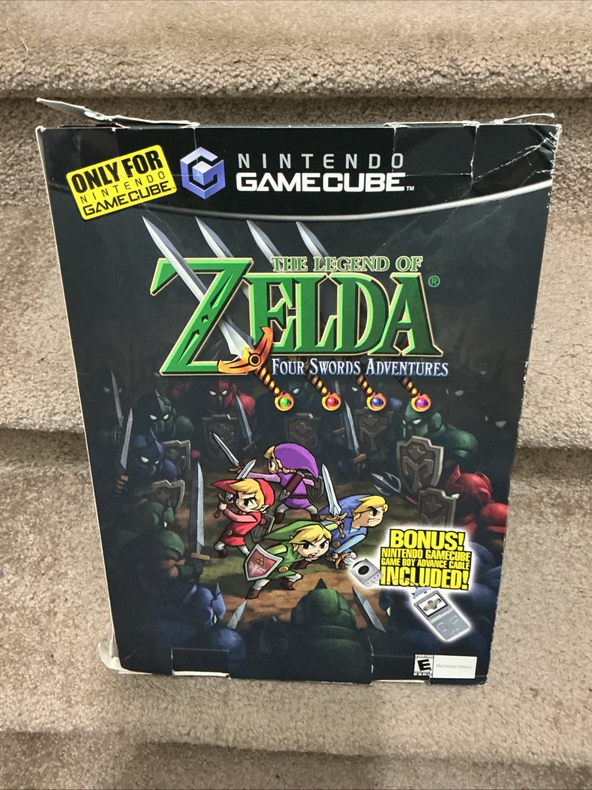Nintendo GameCube Zelda Four Sword Adventure Box Display Promo Store Standee GBA