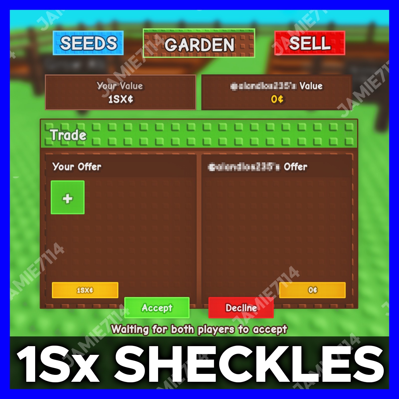 1Sx SHECKLES = 1M Flowers 🌸 | CHEAPEST + FAST |🪴Grow a Garden