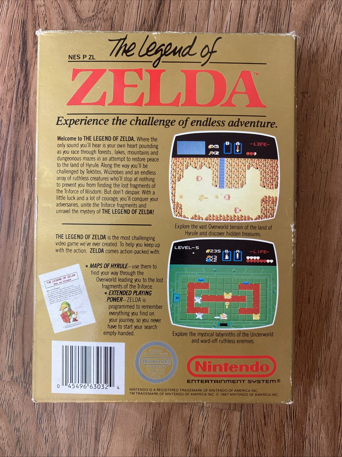 The Legend of Zelda (Nintendo NES, 1987) In Box Authentic With Manuals