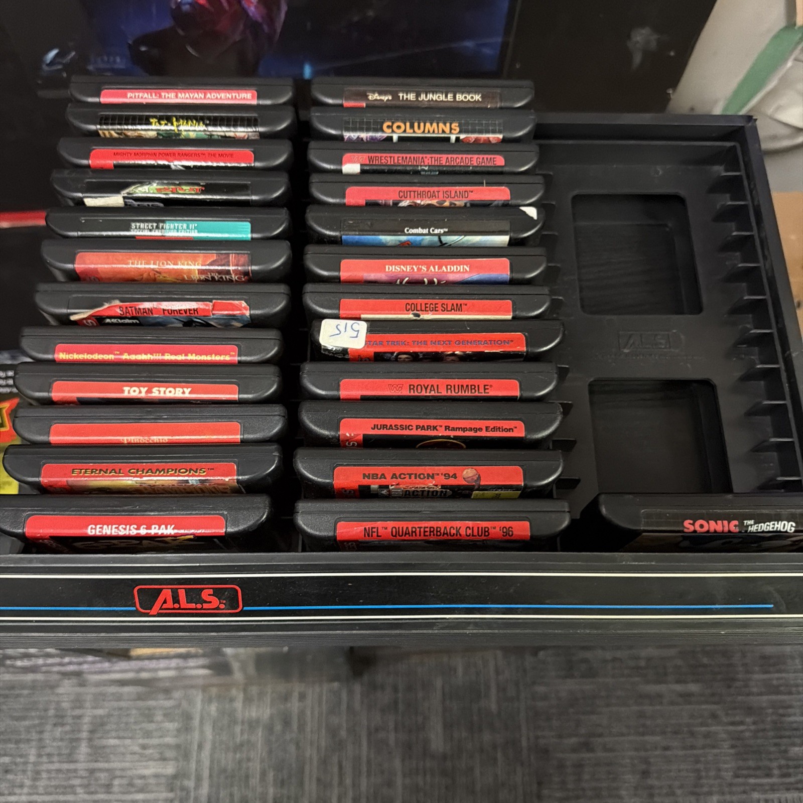 Lot Of 25 Sega Genesis Games Untested Comes In ALS Drawer Case