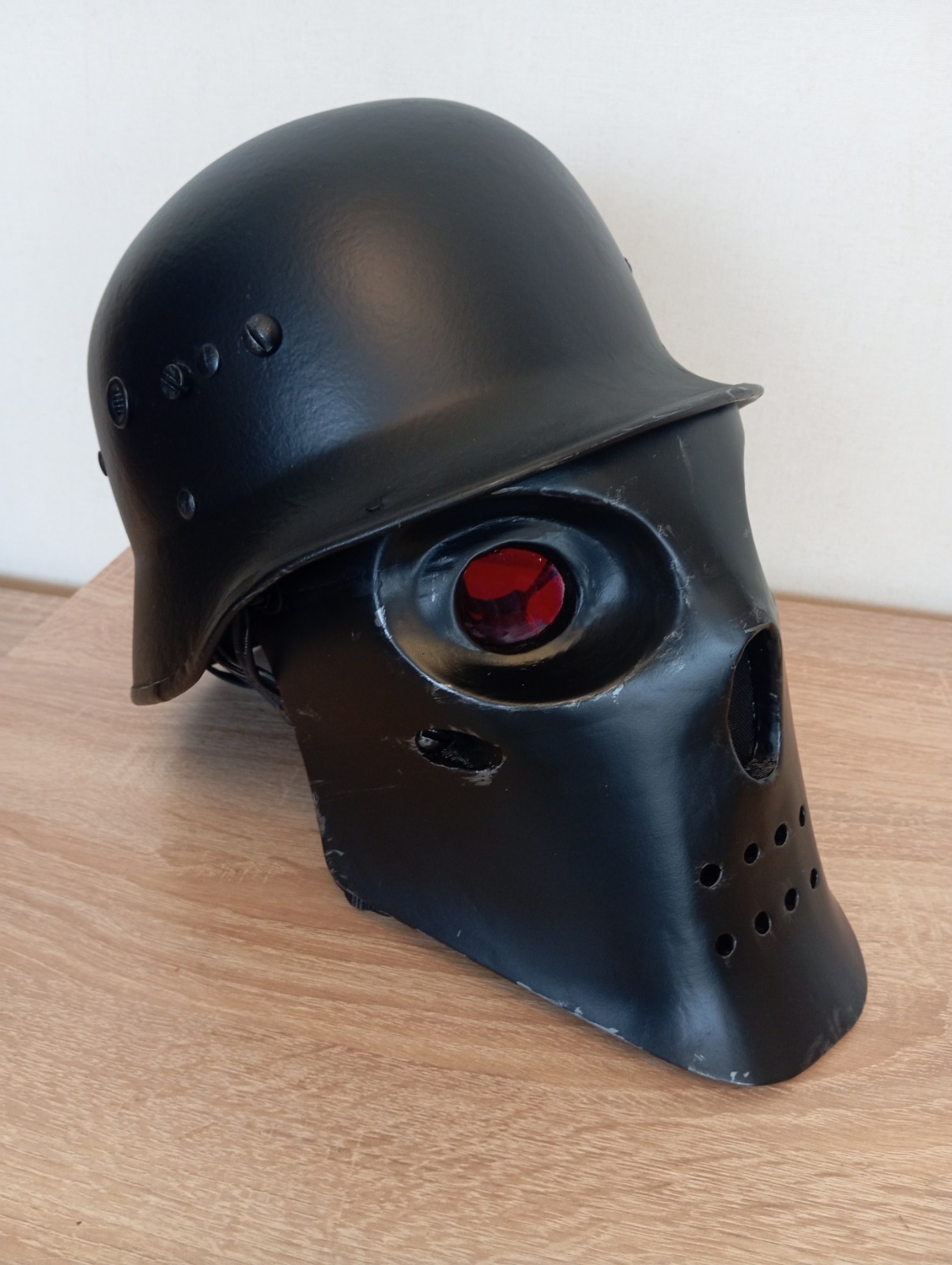 Custom made with 3D printed parts Wolfenstein New Order face mask with helmet