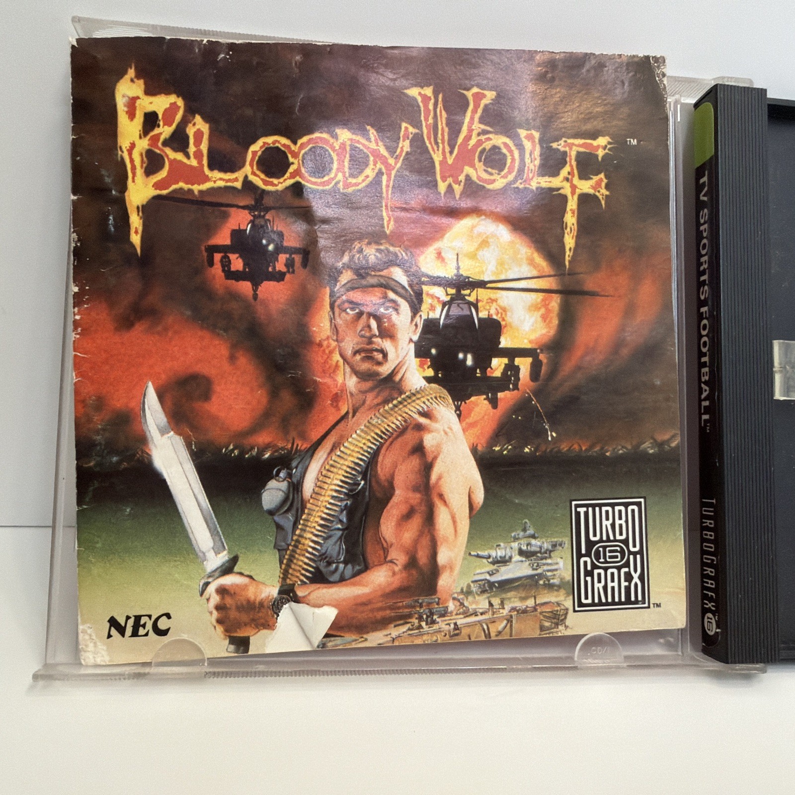 Bloody Wolf (TurboGrafx-16, 1990) HuCard w/ Manual Tested