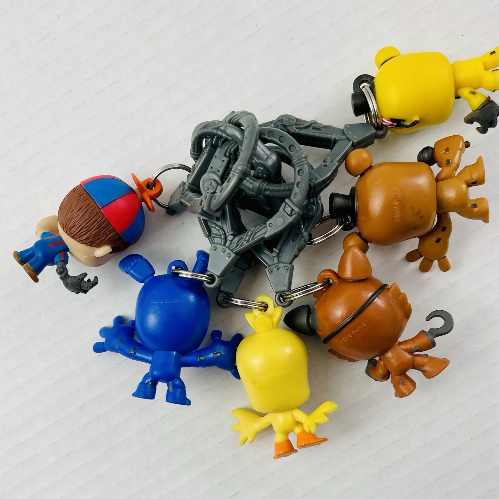 Five Nights At Freddy’s FNAF Keychain Backpack Hanger Lot of 6 Funko Clips