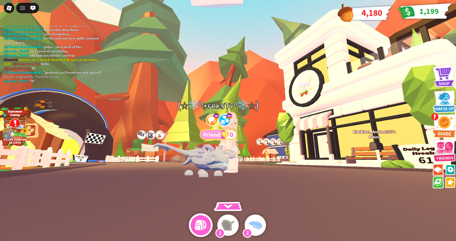 adopt me virtual frost dragon pet trusted seller
