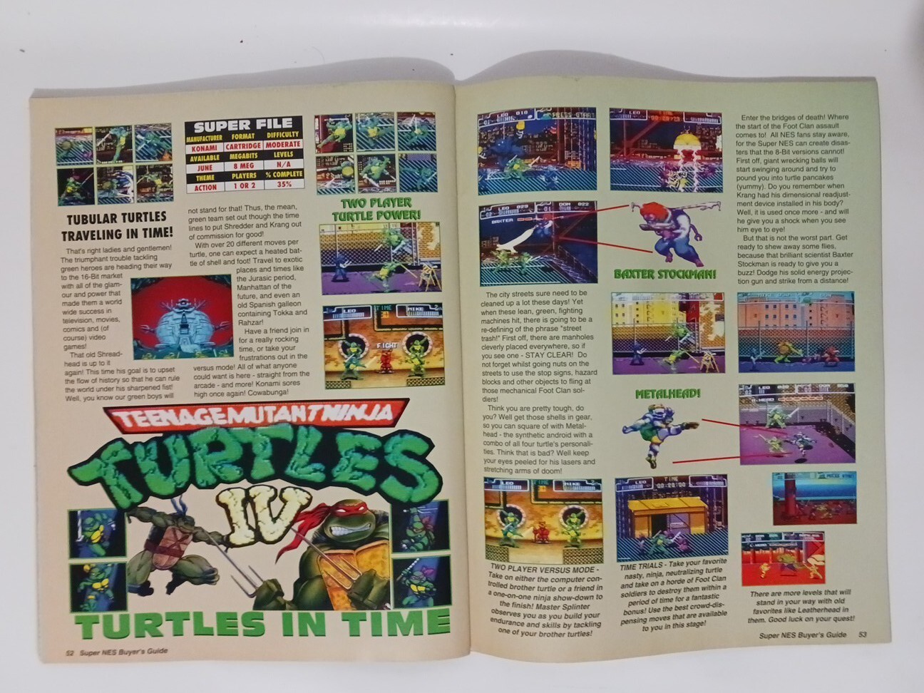 Super NES Buyer’s Guide May 1992 Vol.1 # 1 ,TMNT 4, Street Fighter II, Zelda 3