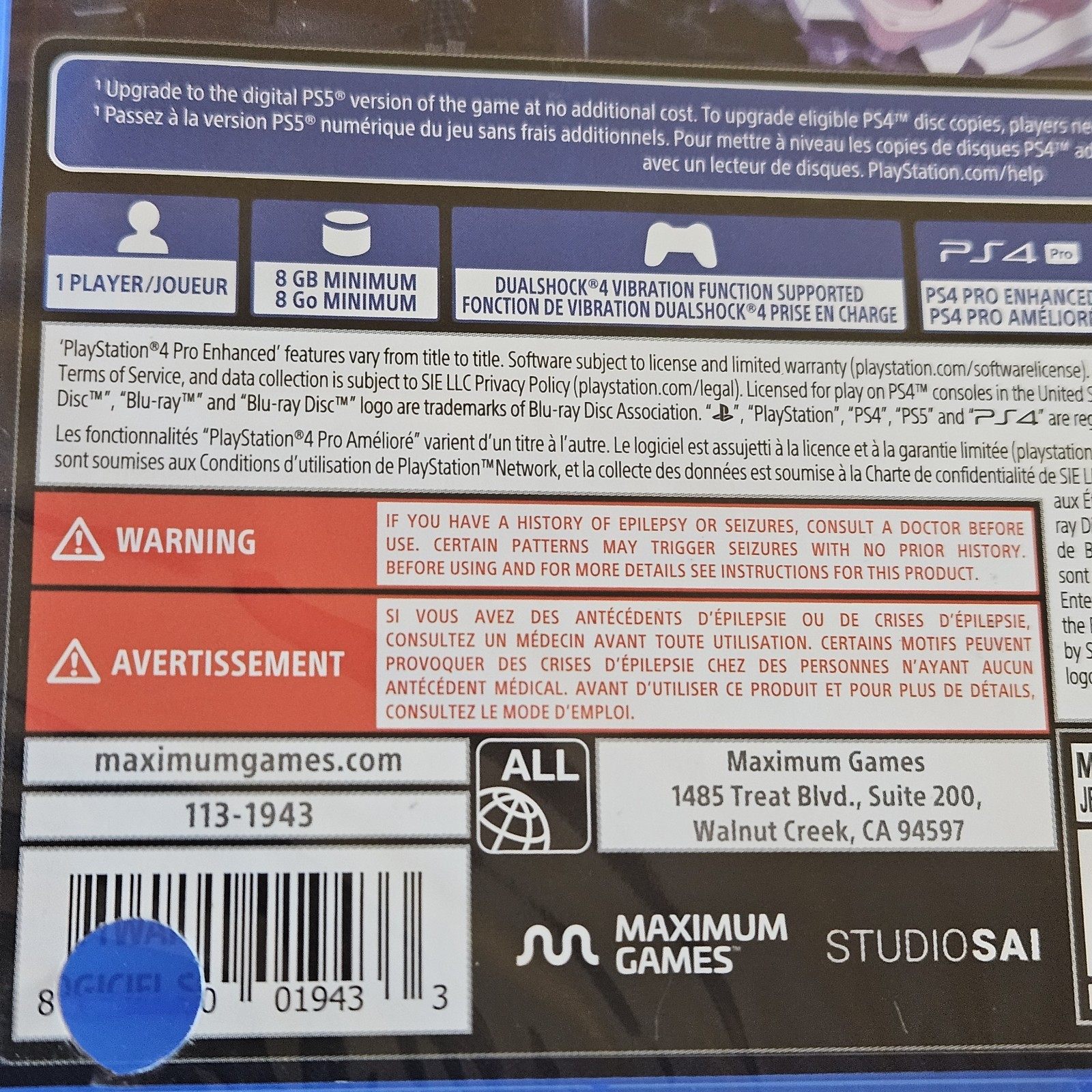 PS4 Eternights – Sony Playstation 4 Maximum Games