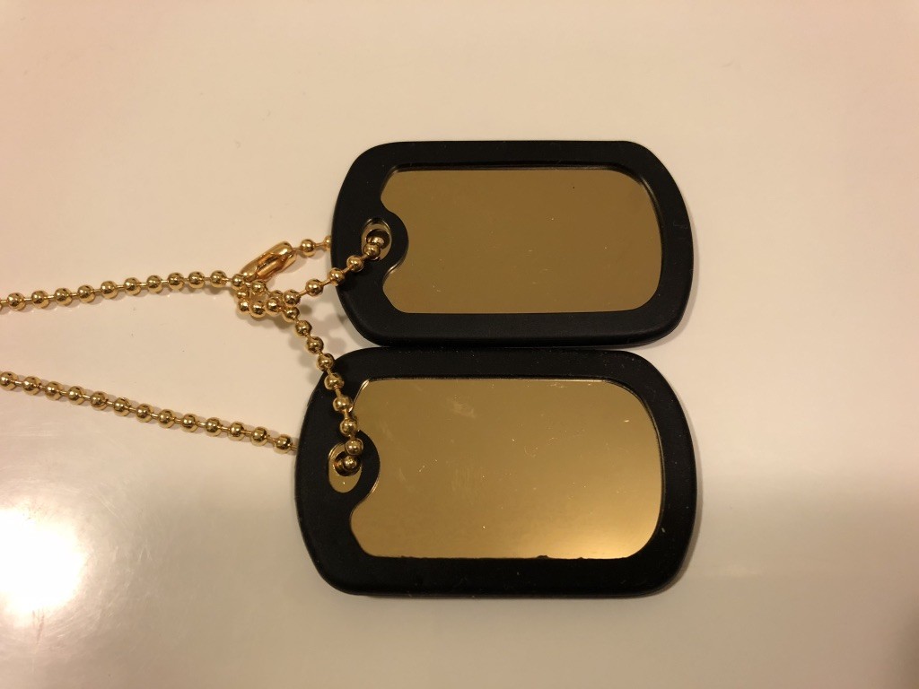 Battlefield 4 PREPARE FOR BATTLE Dog Tags Gold Color