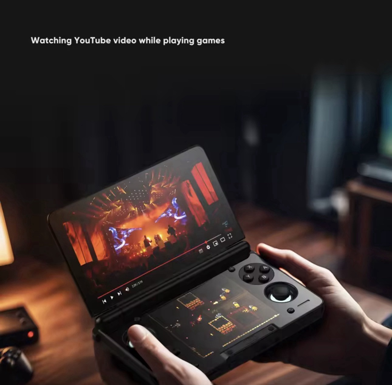AYN Thor Pro Handheld Video Game Console 256GB Storage, Black Color